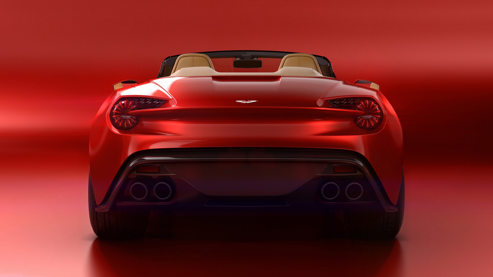 Aston Martin Vanquish Zagato Convertible Rear View HD Wallpaper
