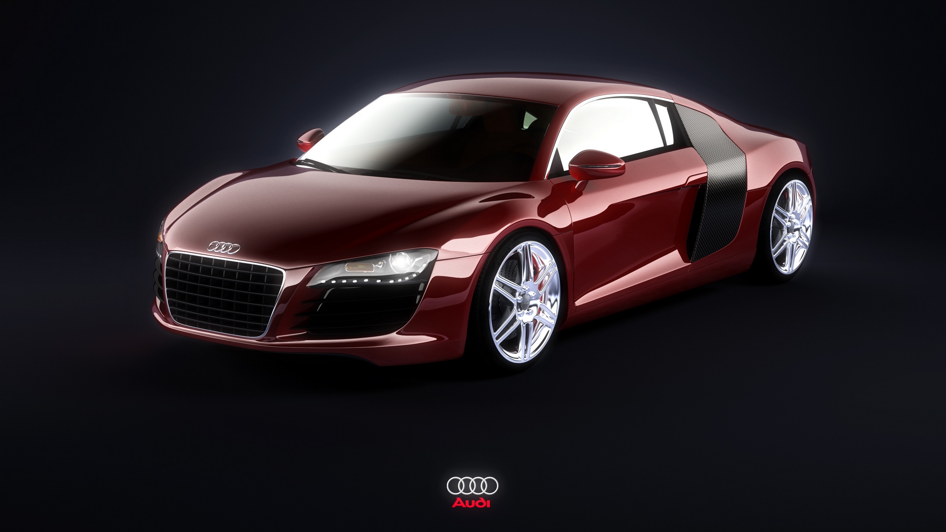 Red Audi R8 sports car HD Wallpaper