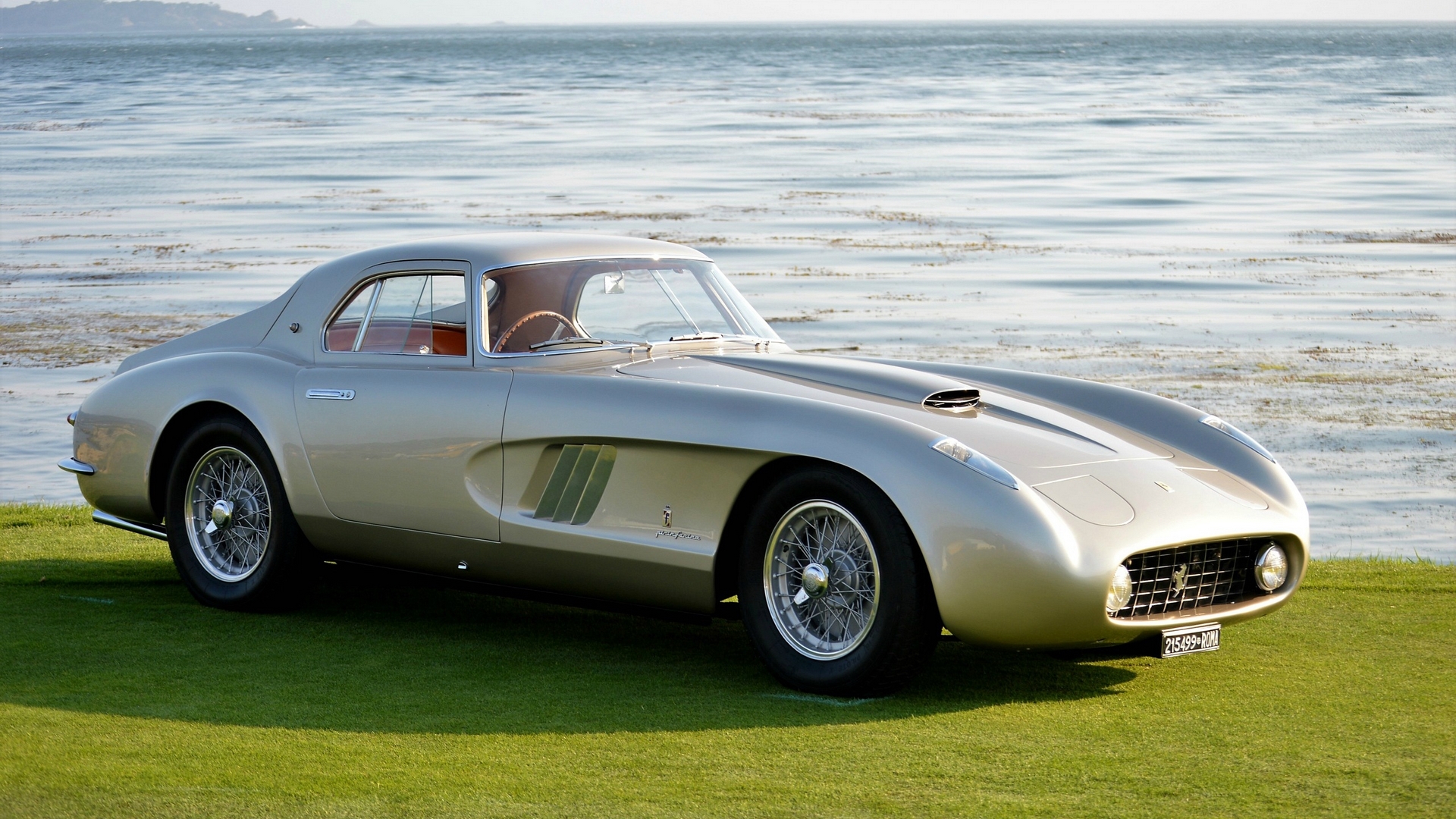 1954 Ferrari Coupe by the Ocean HD Wallpaper