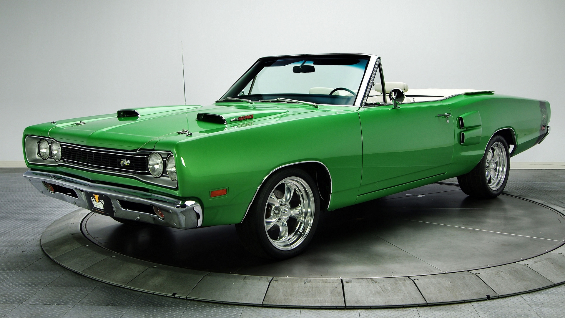 Green 1969 Dodge Coronet Convertible HD Wallpaper