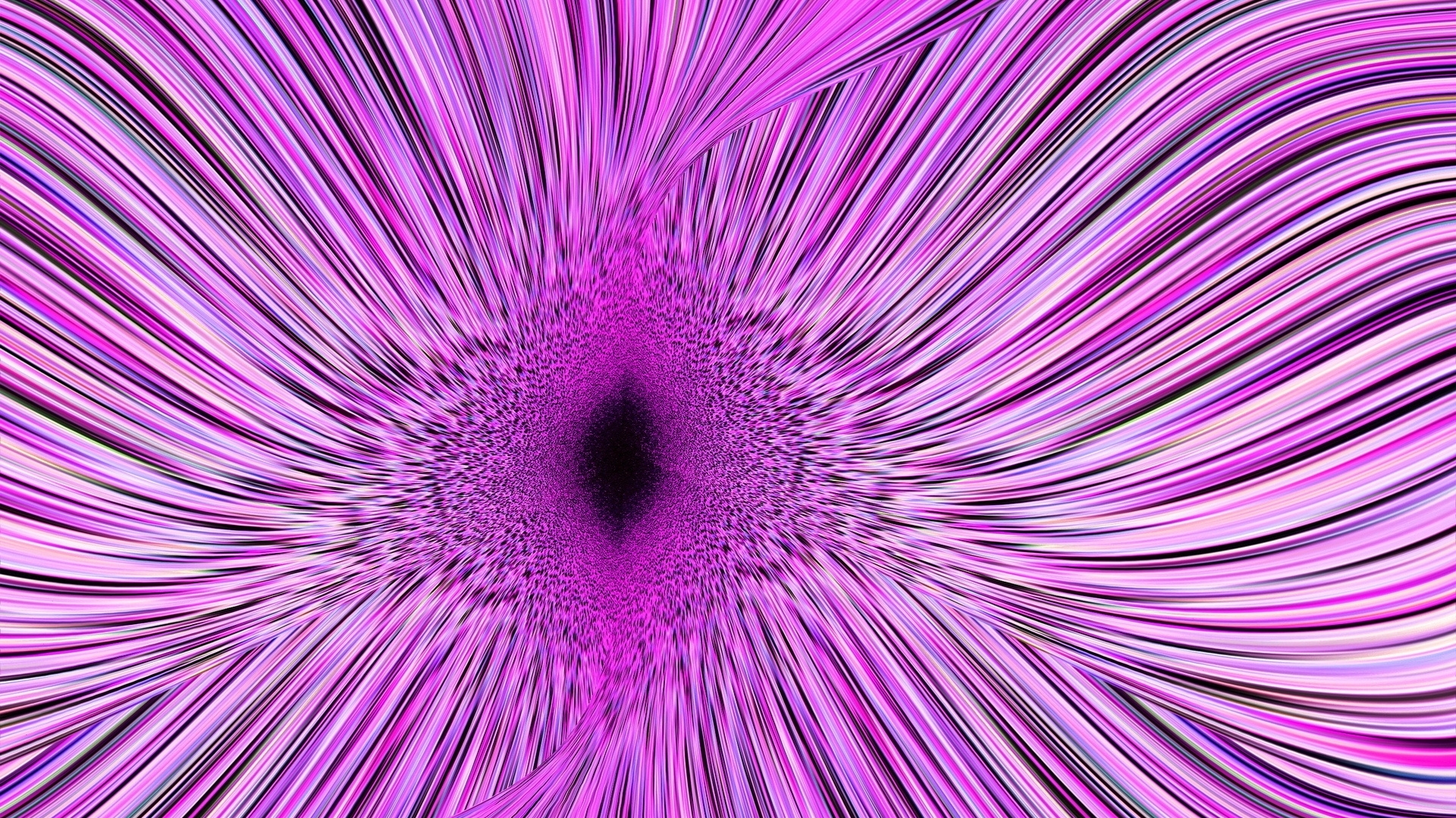 Abstract pink and black fractal pattern HD Wallpaper