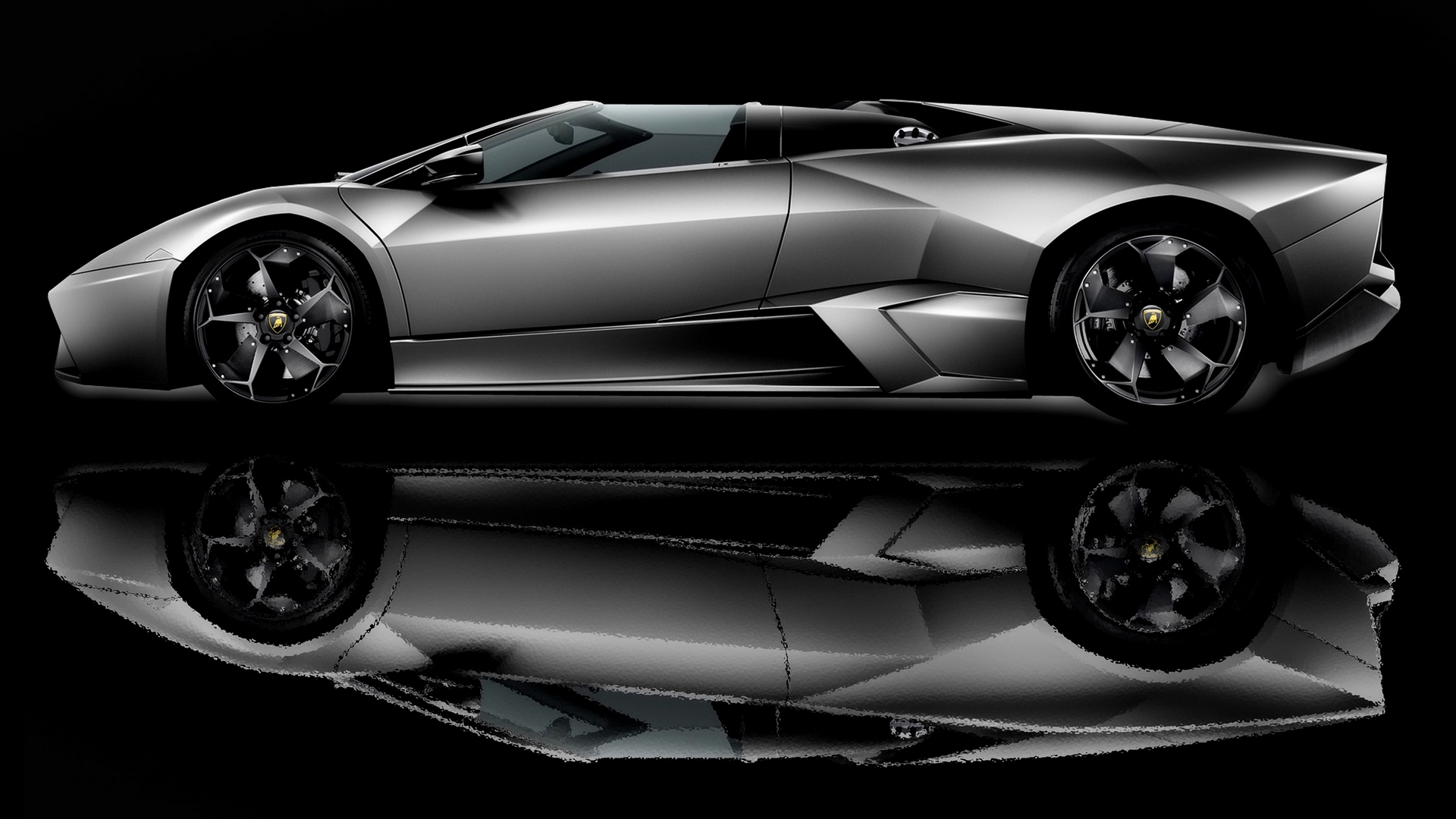 Silver Lamborghini Reventon Roadster HD Wallpaper