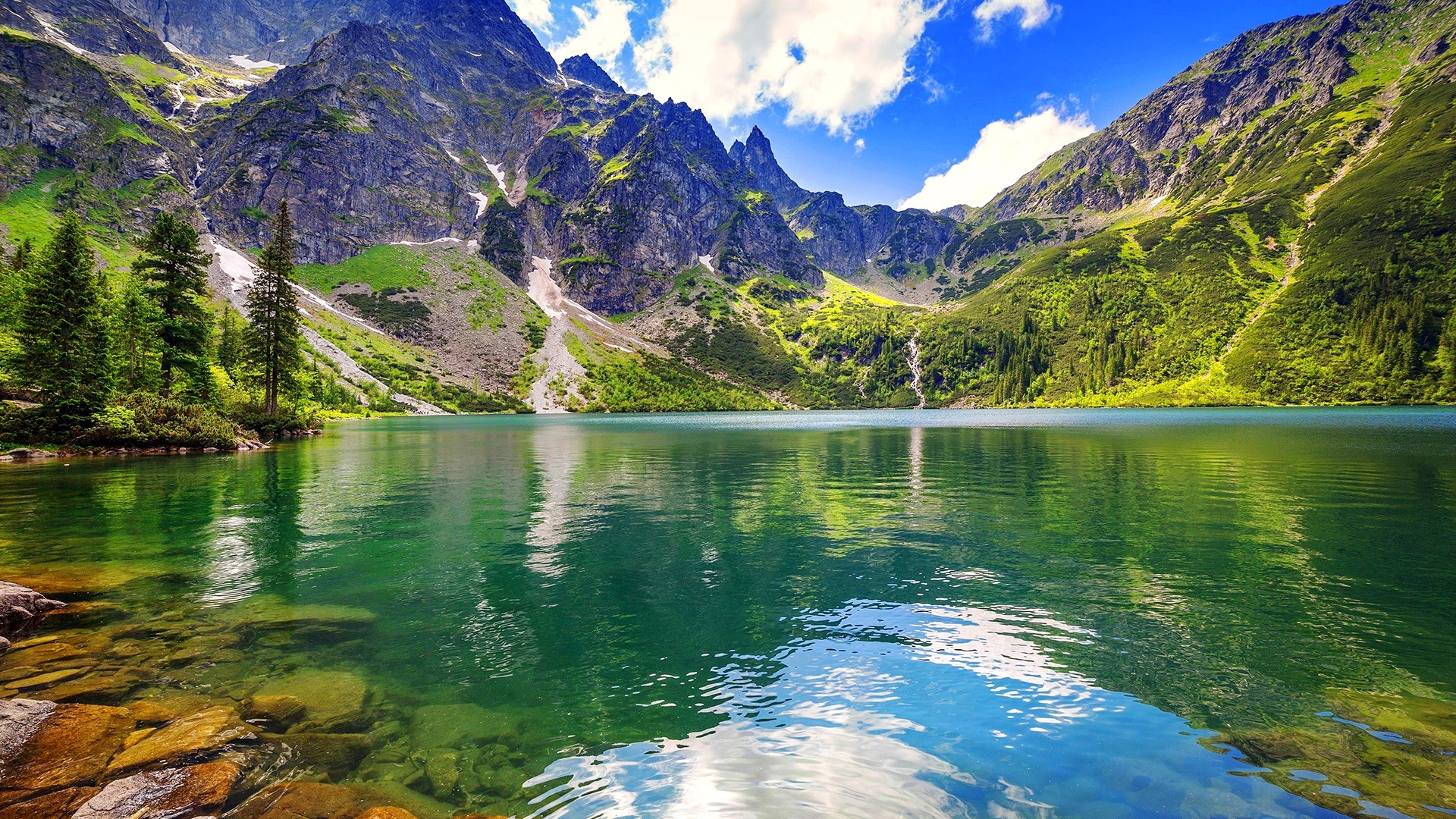 Morskie Oko Lake in the Tatra Mountains, Poland HD Wallpaper