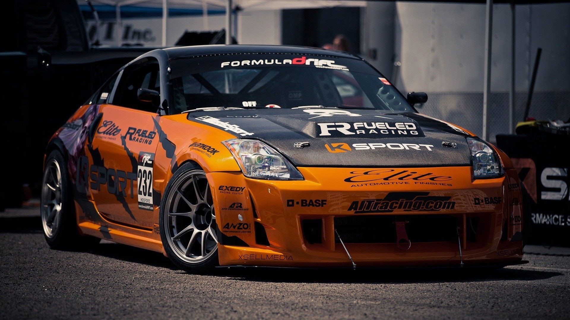 Orange Nissan 350Z Formula DRIFT race car HD Wallpaper