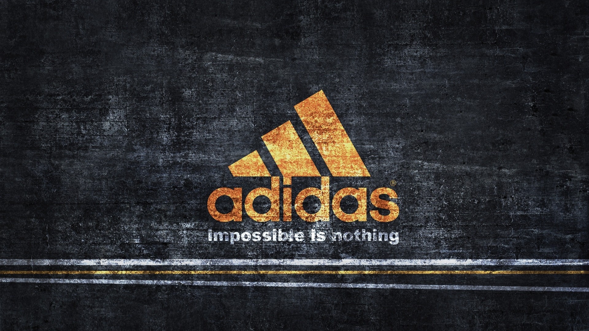 Adidas logo with slogan on textured background HD Wallpaper