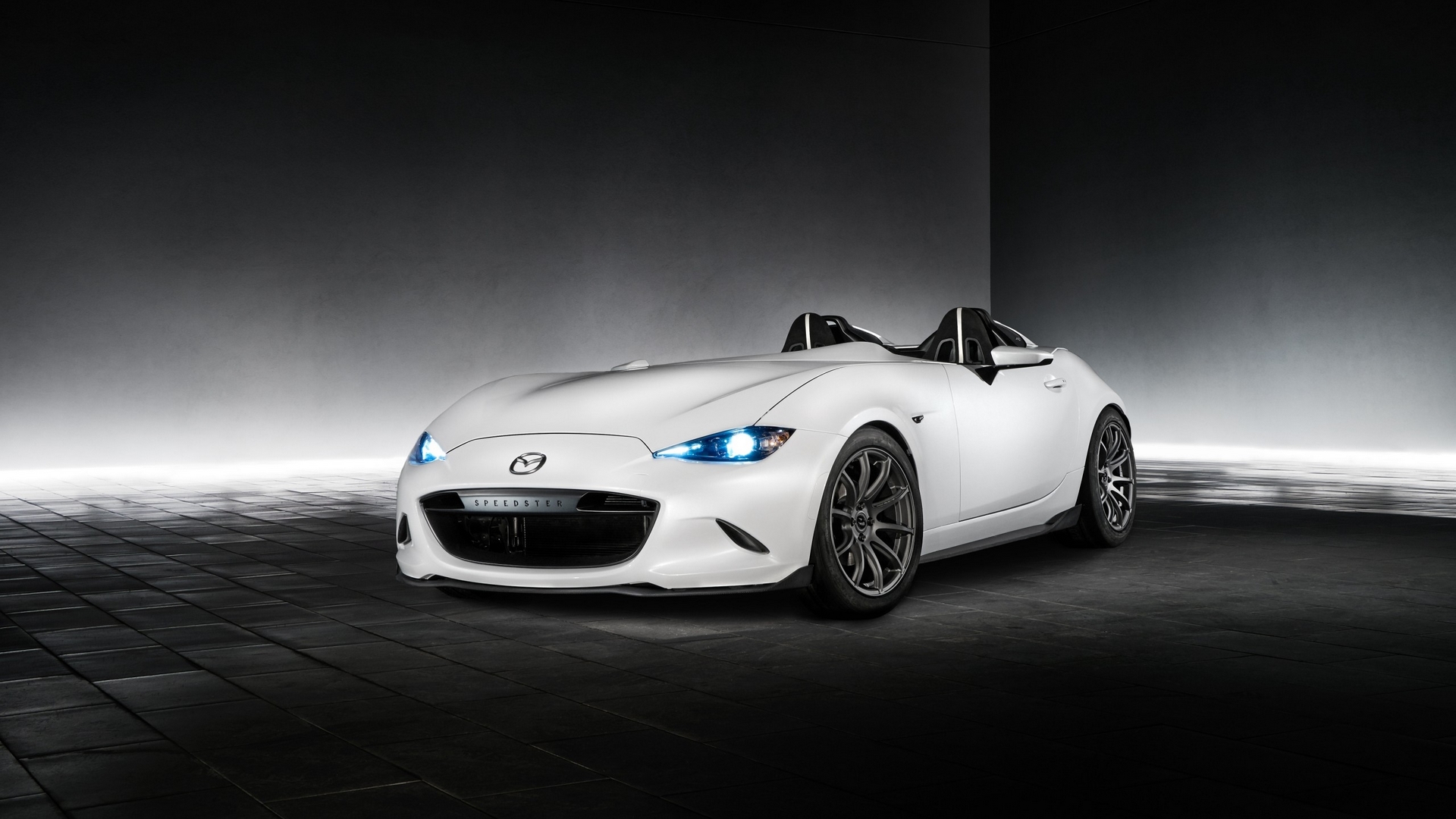 White Mazda Speedster concept car HD Wallpaper