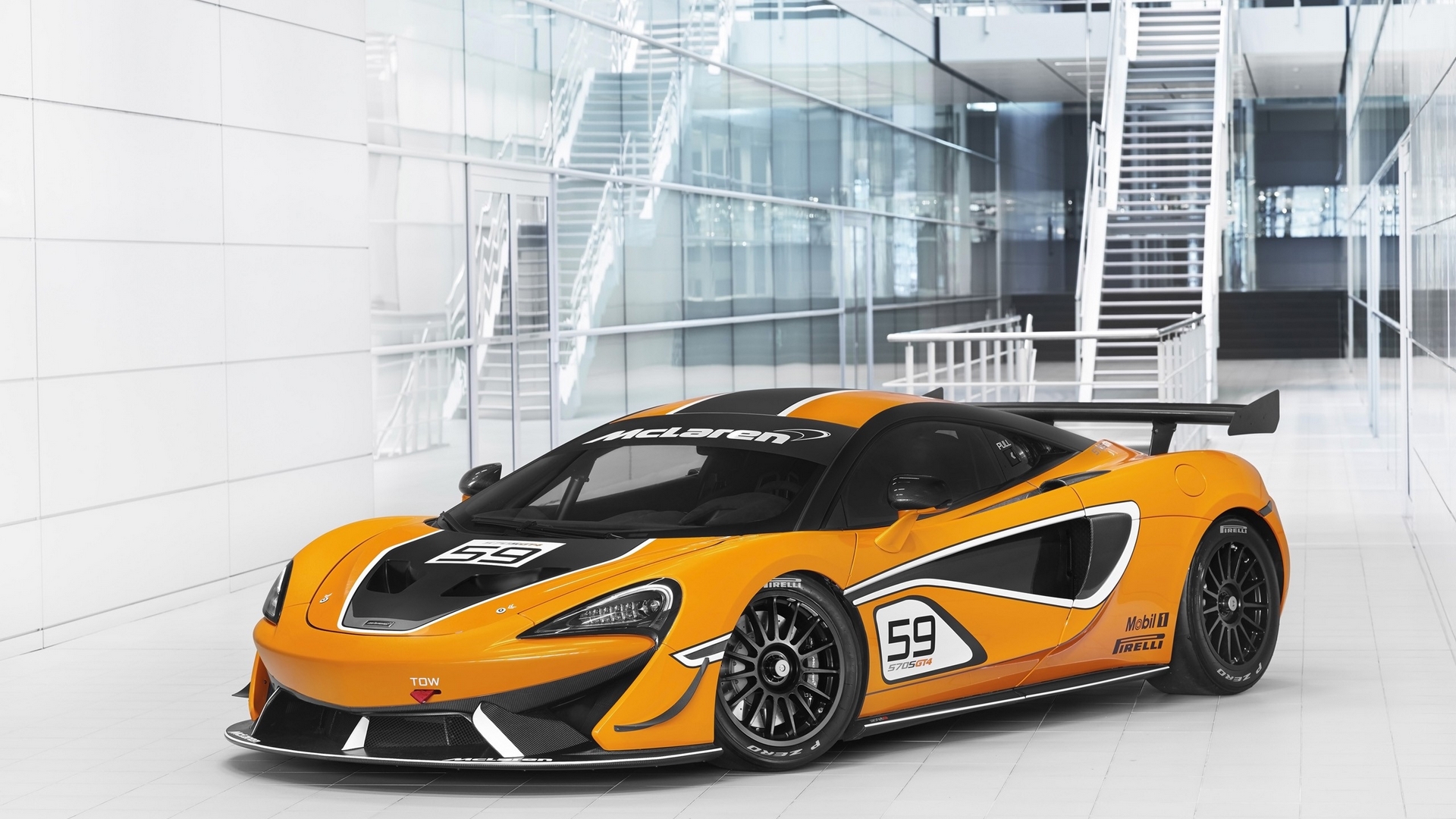 McLaren 570S GT4 Race Car HD Wallpaper