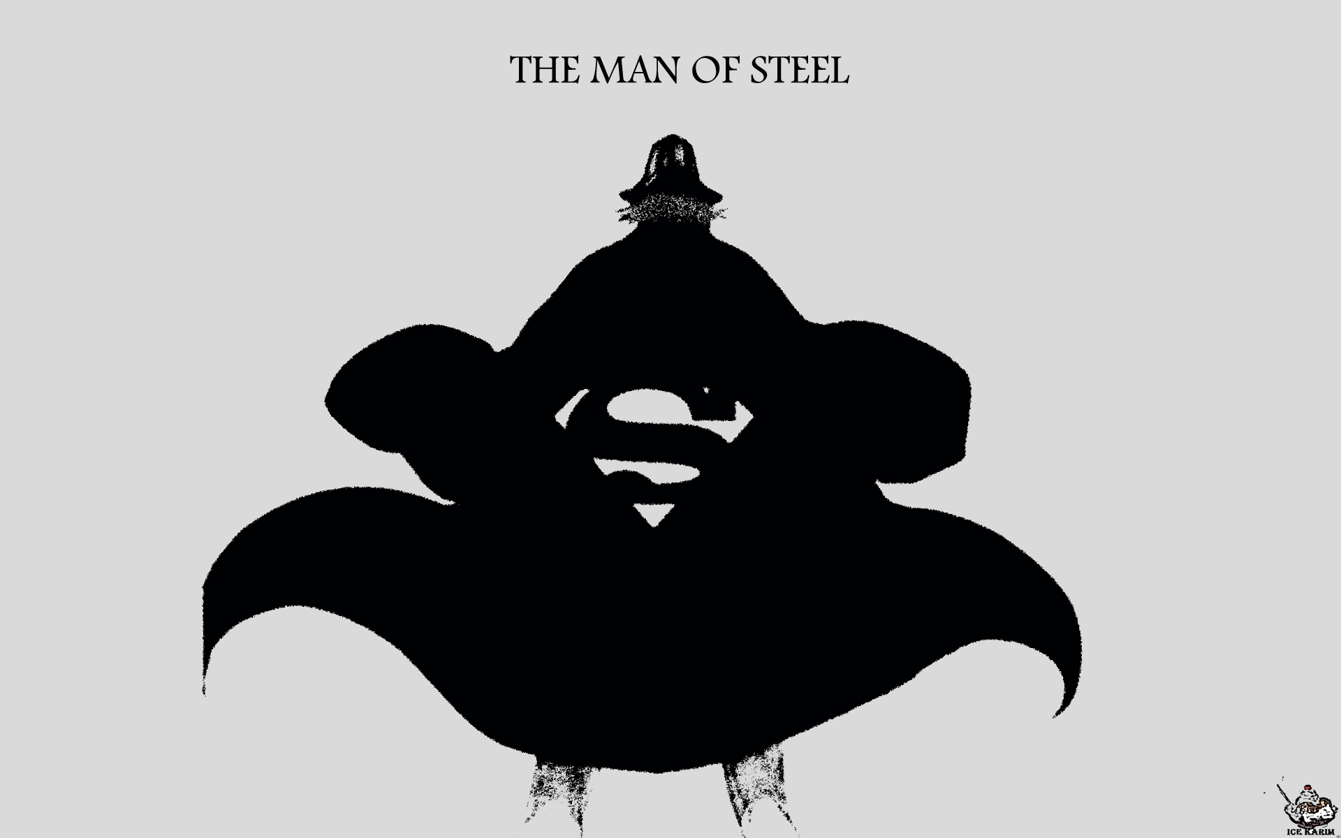 The Man of Steel Silhouette HD Wallpaper