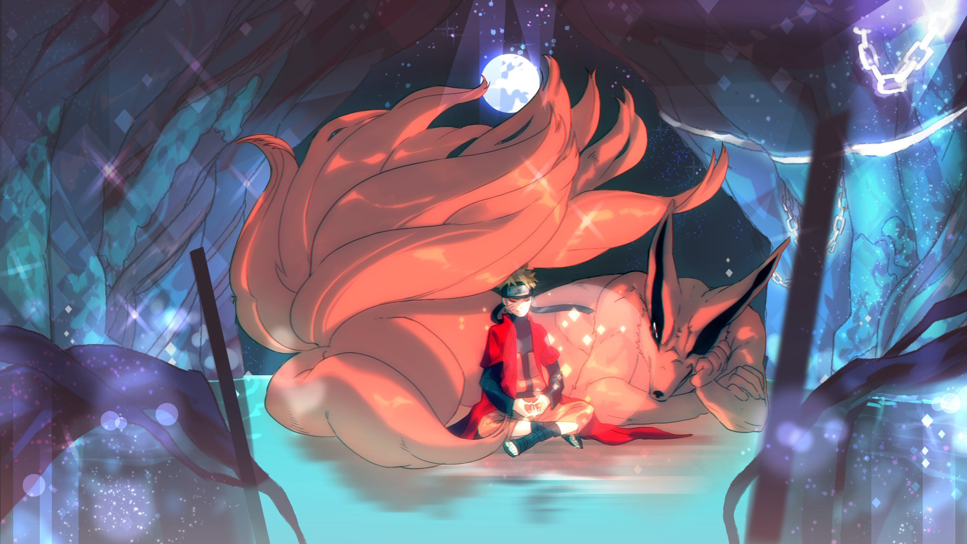 Naruto and Kurama from Naruto HD Wallpaper