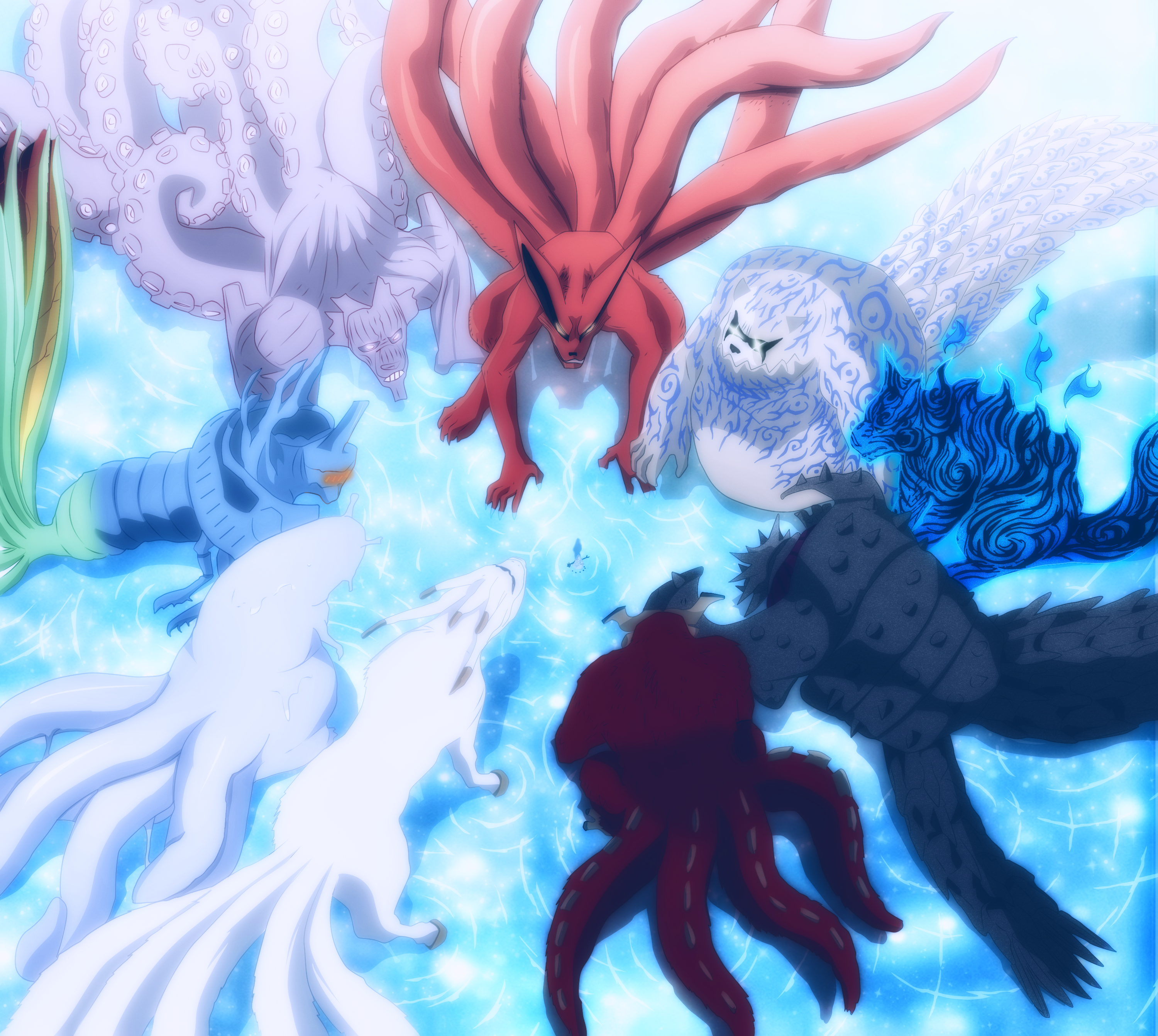 The Nine-Tails Beasts from Naruto HD Wallpaper