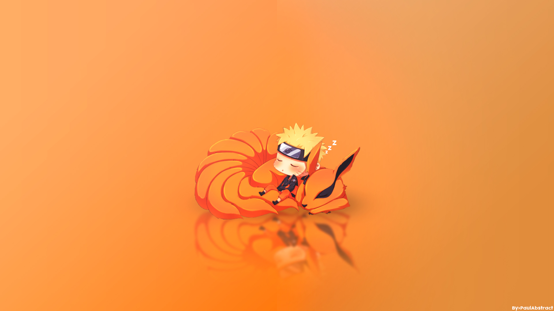 Naruto and Kurama sleeping HD Wallpaper