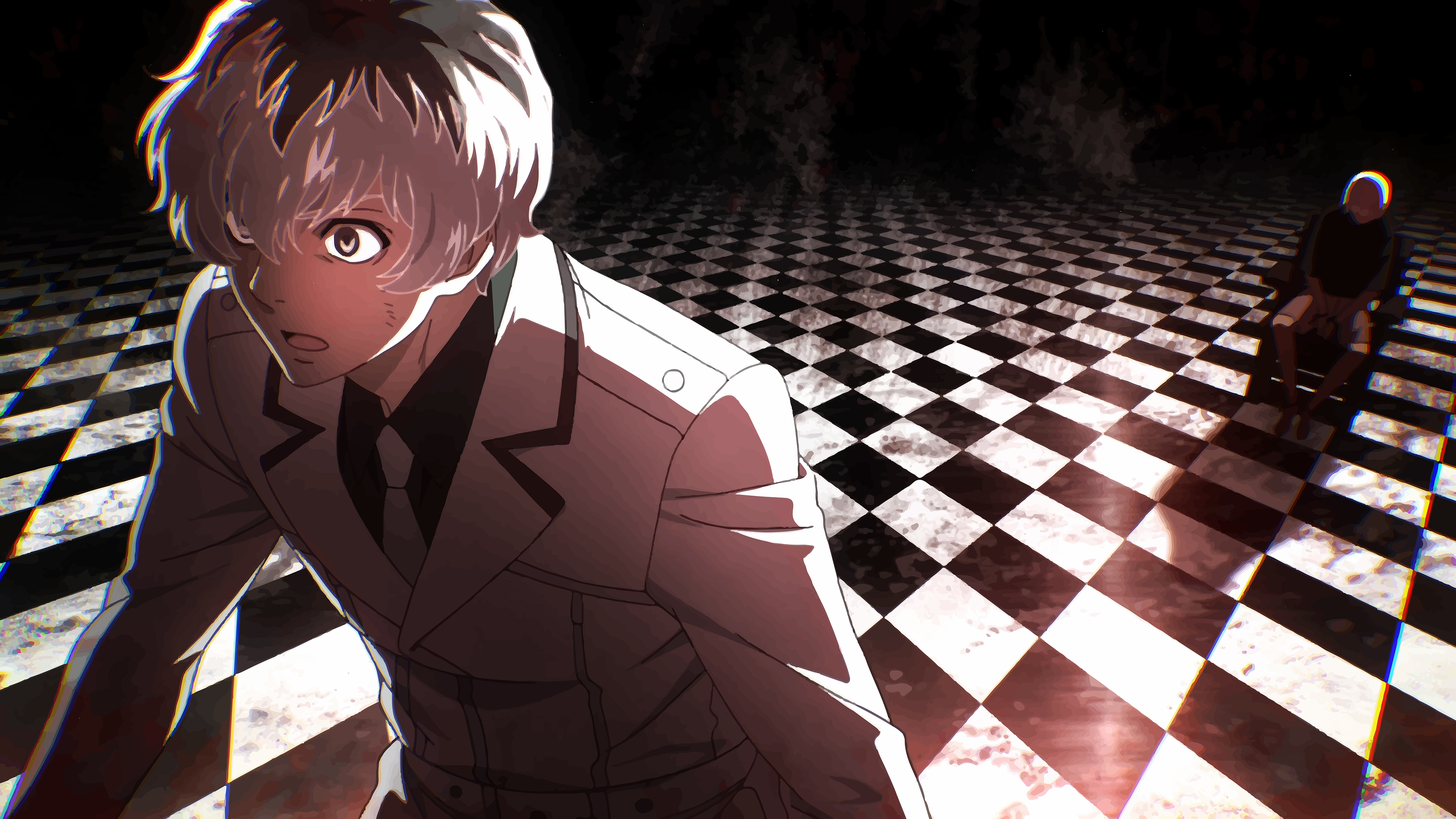 Haise Sasaki in a checkered room HD Wallpaper