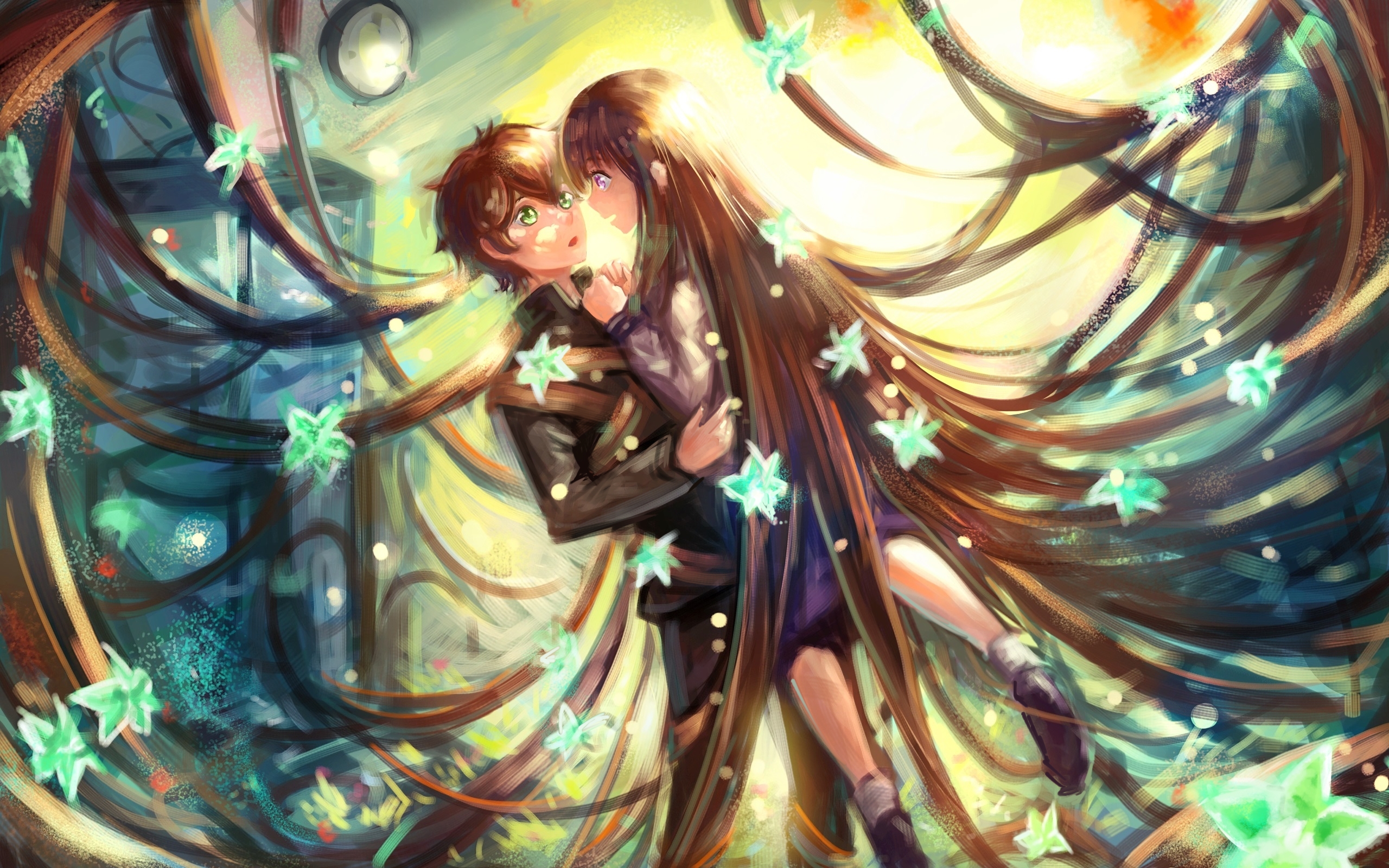 Eru Chitanda and Oreki Houtarou HD Wallpaper