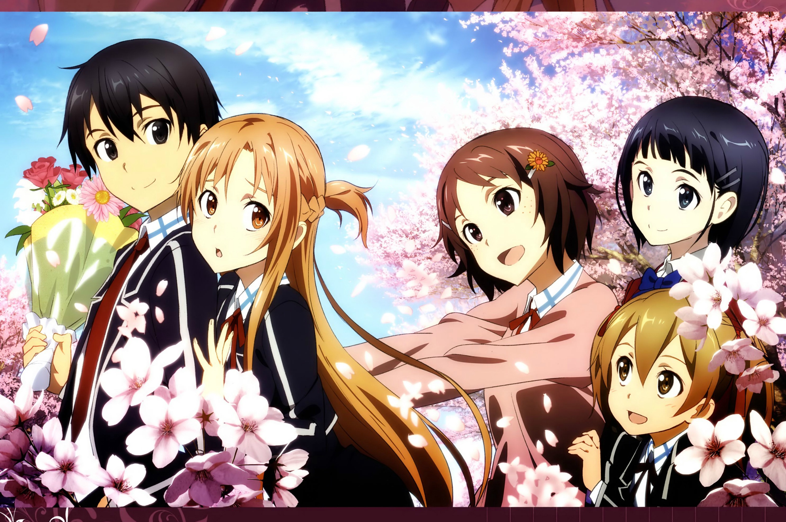 Silica and friends from Sword Art Online HD Wallpaper