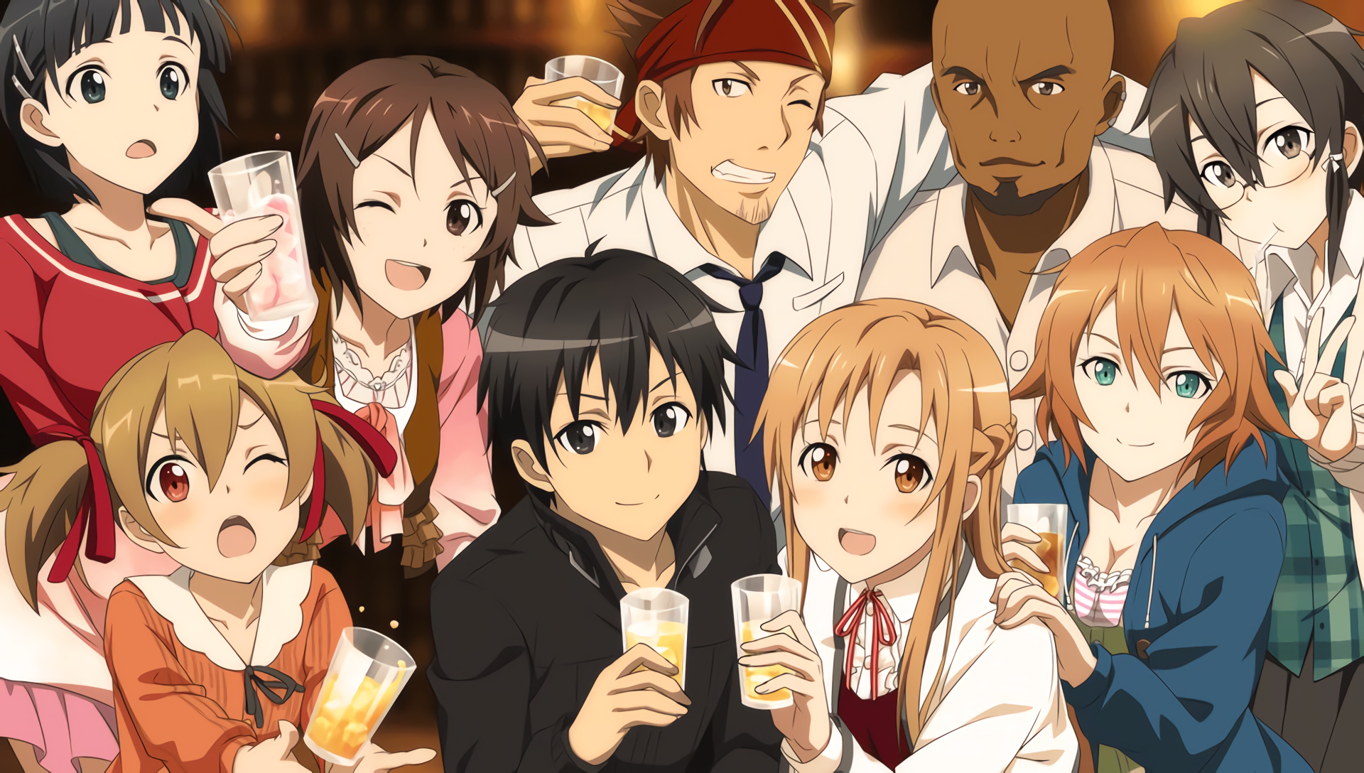 Group of characters from Sword Art Online HD Wallpaper