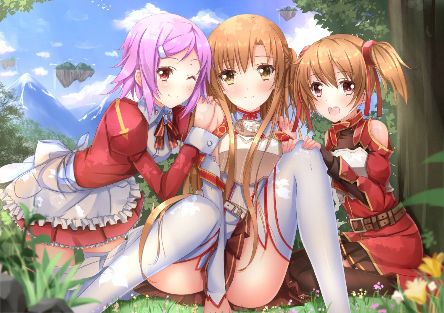 Silica and two friends from Sword Art Online HD Wallpaper