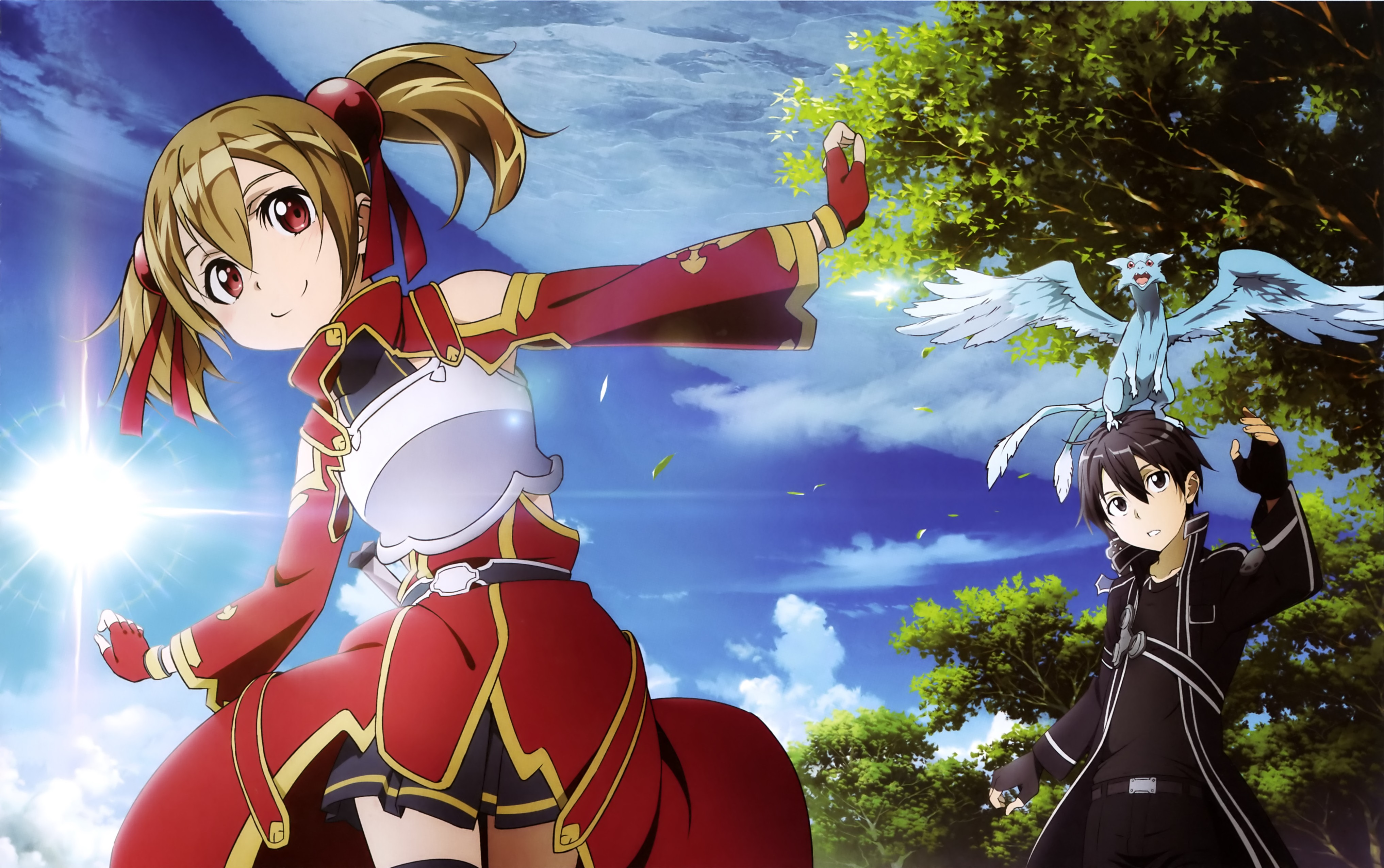 Silica and Kirito from Sword Art Online HD Wallpaper