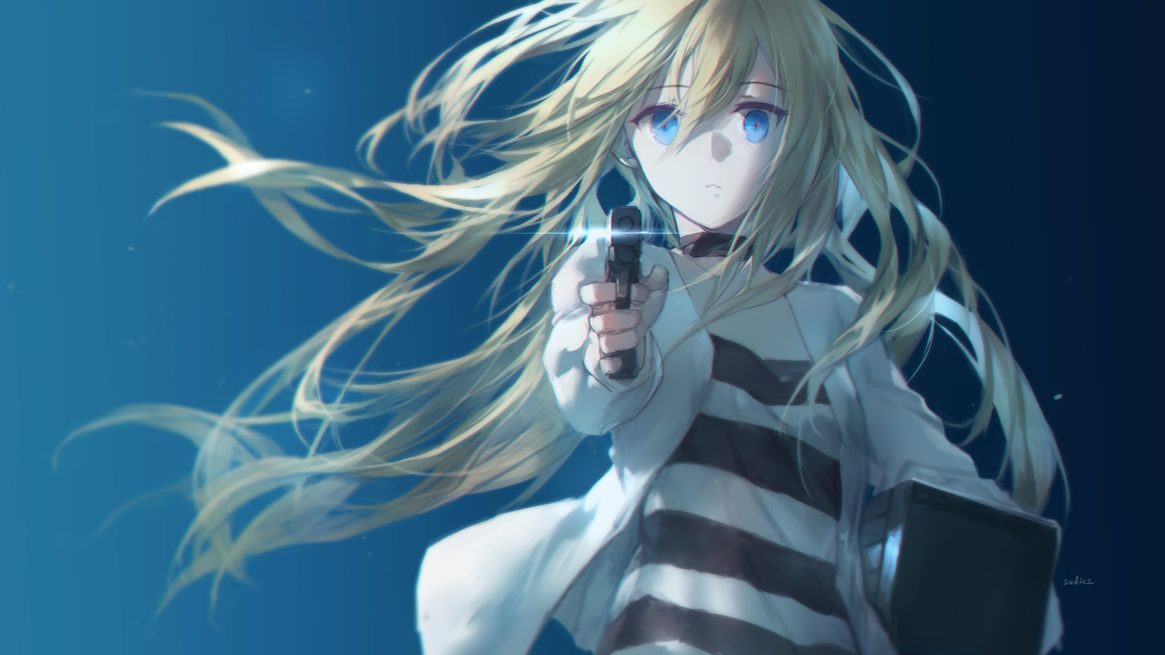 Rachel Gardner with a gun HD Wallpaper