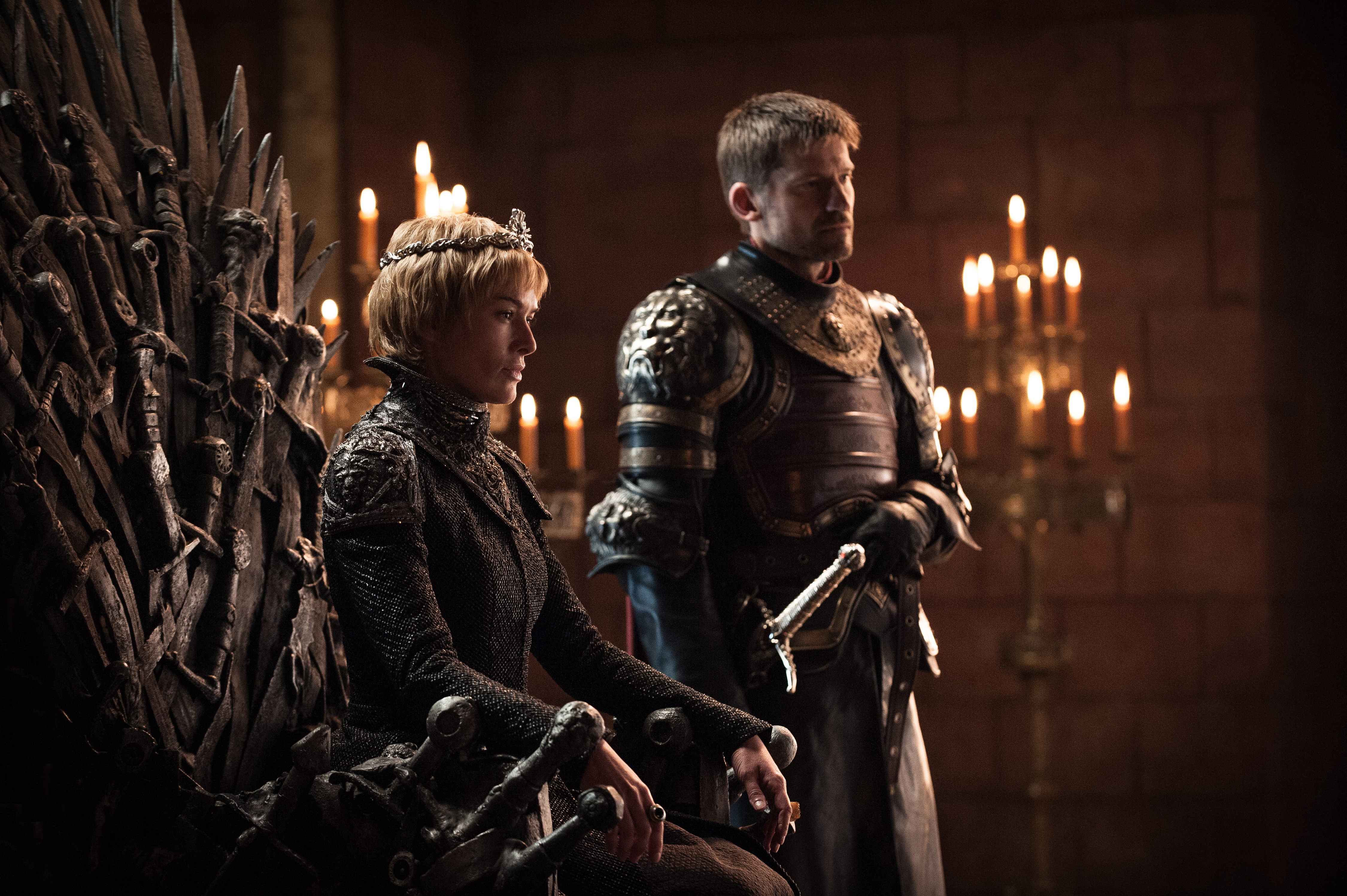 Cersei Lannister and Jaime Lannister on the Iron Throne HD Wallpaper