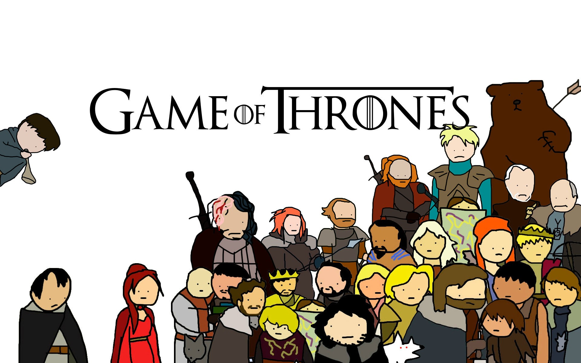 Game of Thrones characters illustration HD Wallpaper