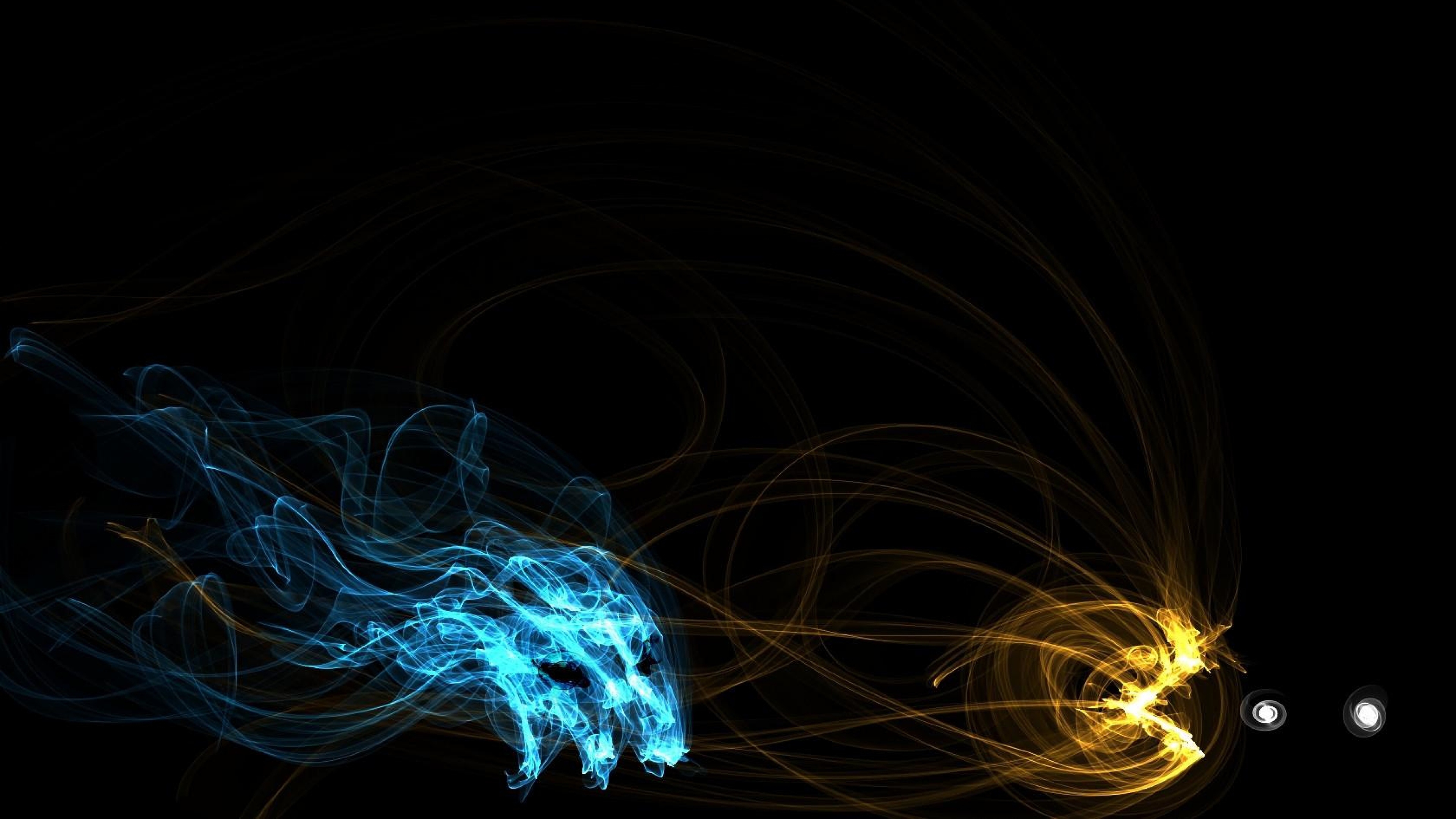Pac-Man abstract energy forms HD Wallpaper