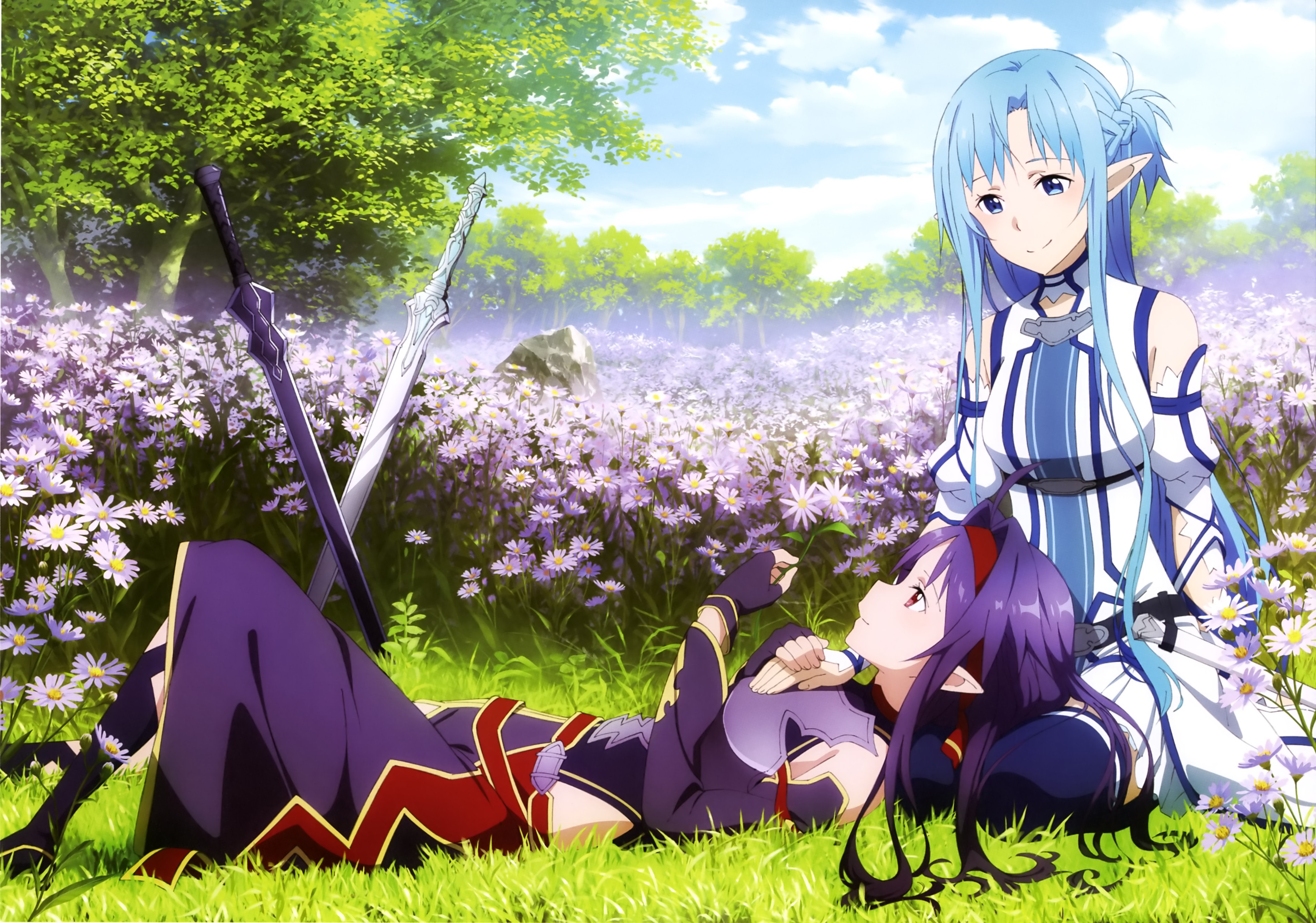 Yuuki Konno and Asuna from Sword Art Online HD Wallpaper