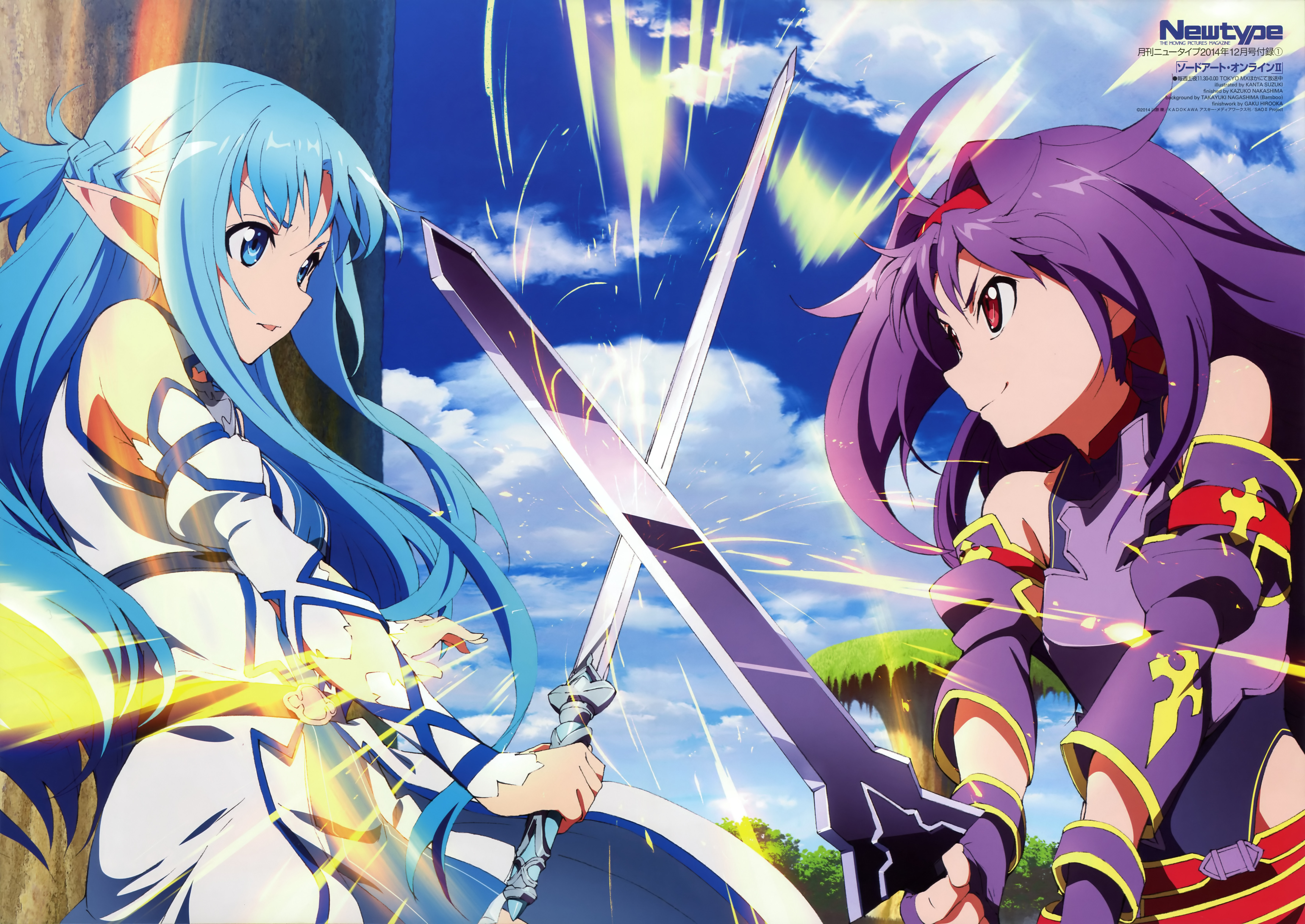 Asuna and Yuuki from Sword Art Online HD Wallpaper