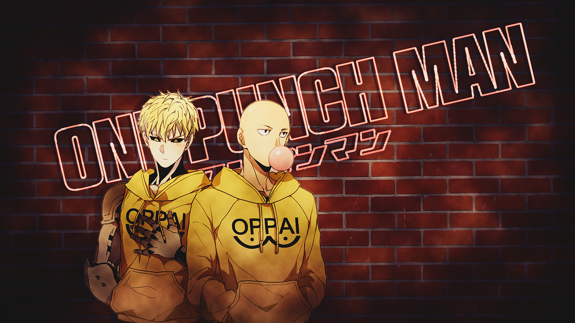 Saitama and Genos from One-Punch Man HD Wallpaper