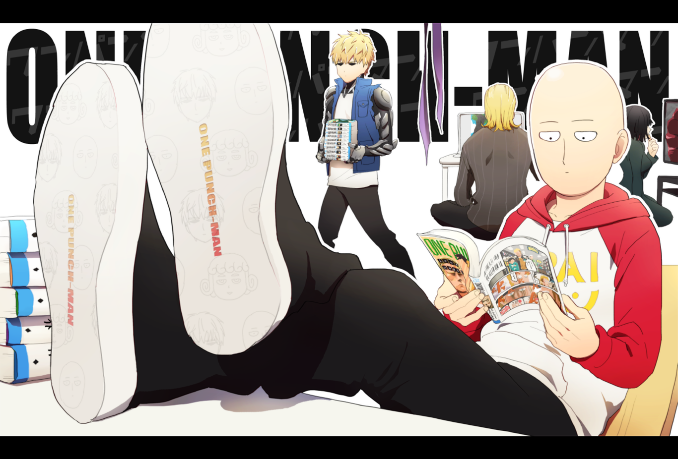 Saitama and Genos from One-Punch Man HD Wallpaper