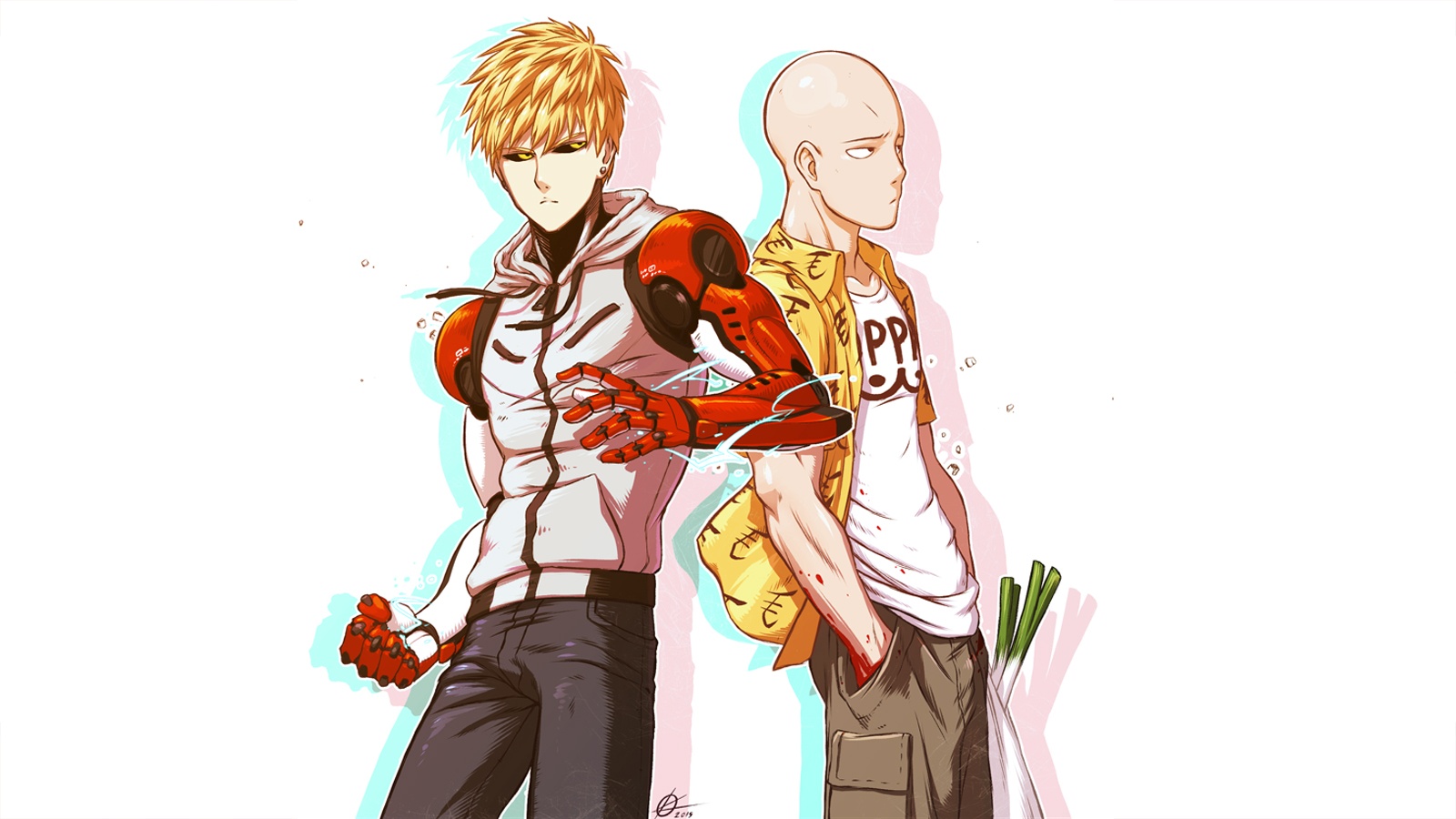 Genos and Saitama from One-Punch Man HD Wallpaper