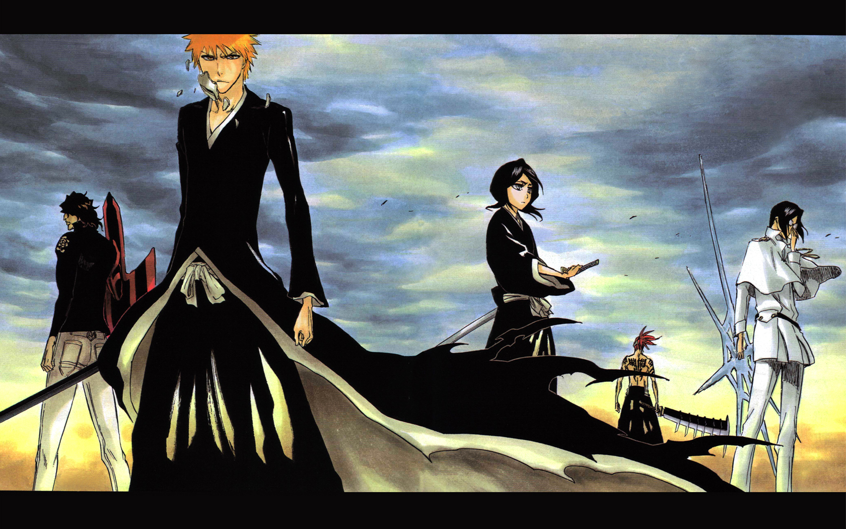 Ichigo, Rukia, and others from Bleach HD Wallpaper
