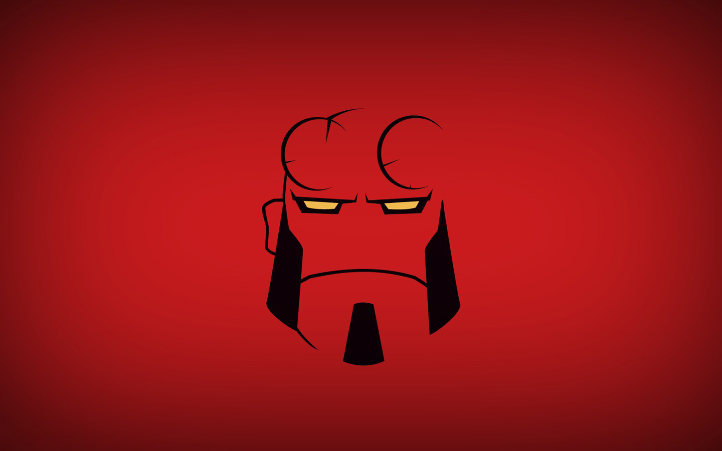 Hellboy minimalist illustration HD Wallpaper