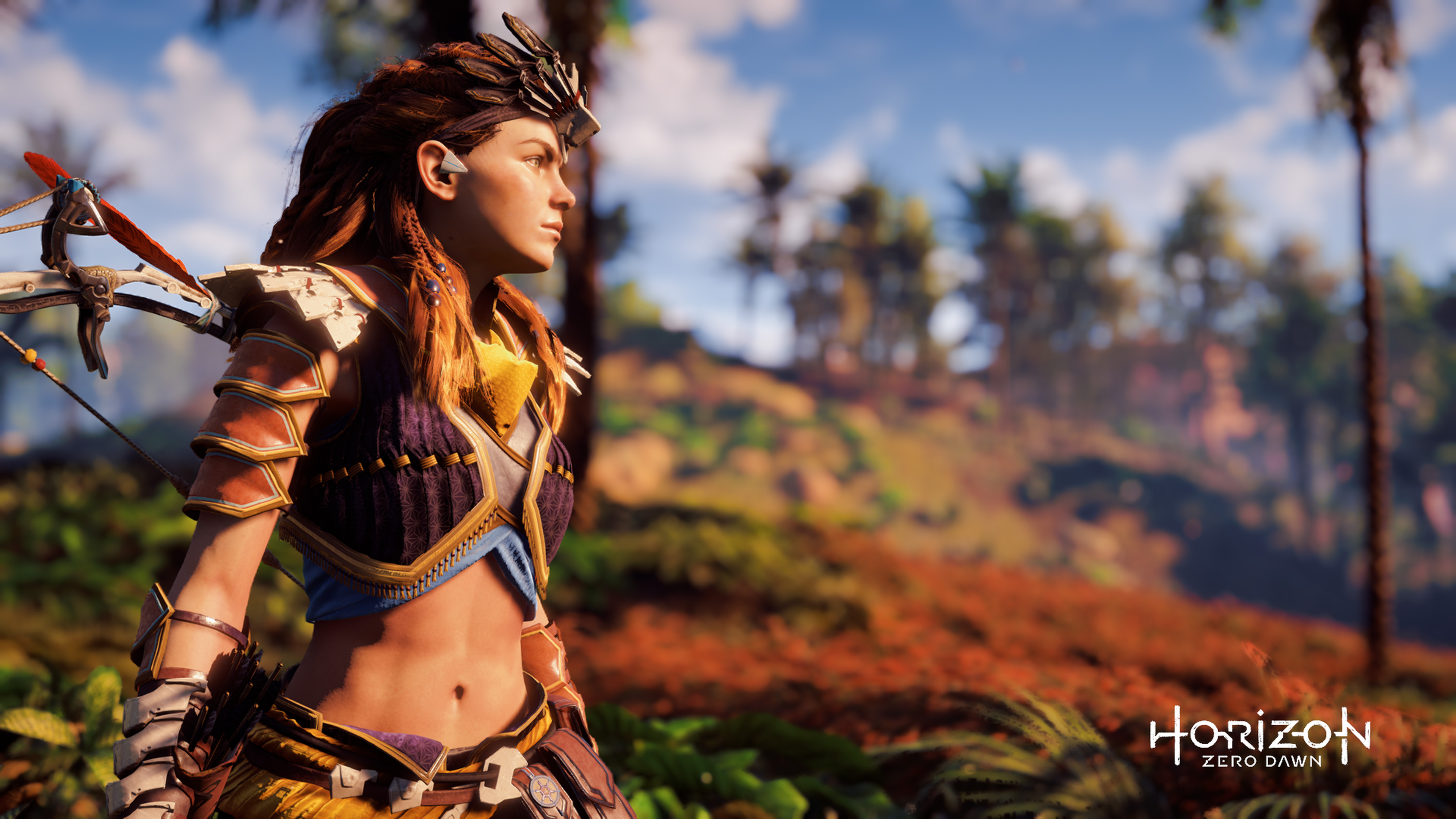Aloy from Horizon Zero Dawn with bow HD Wallpaper