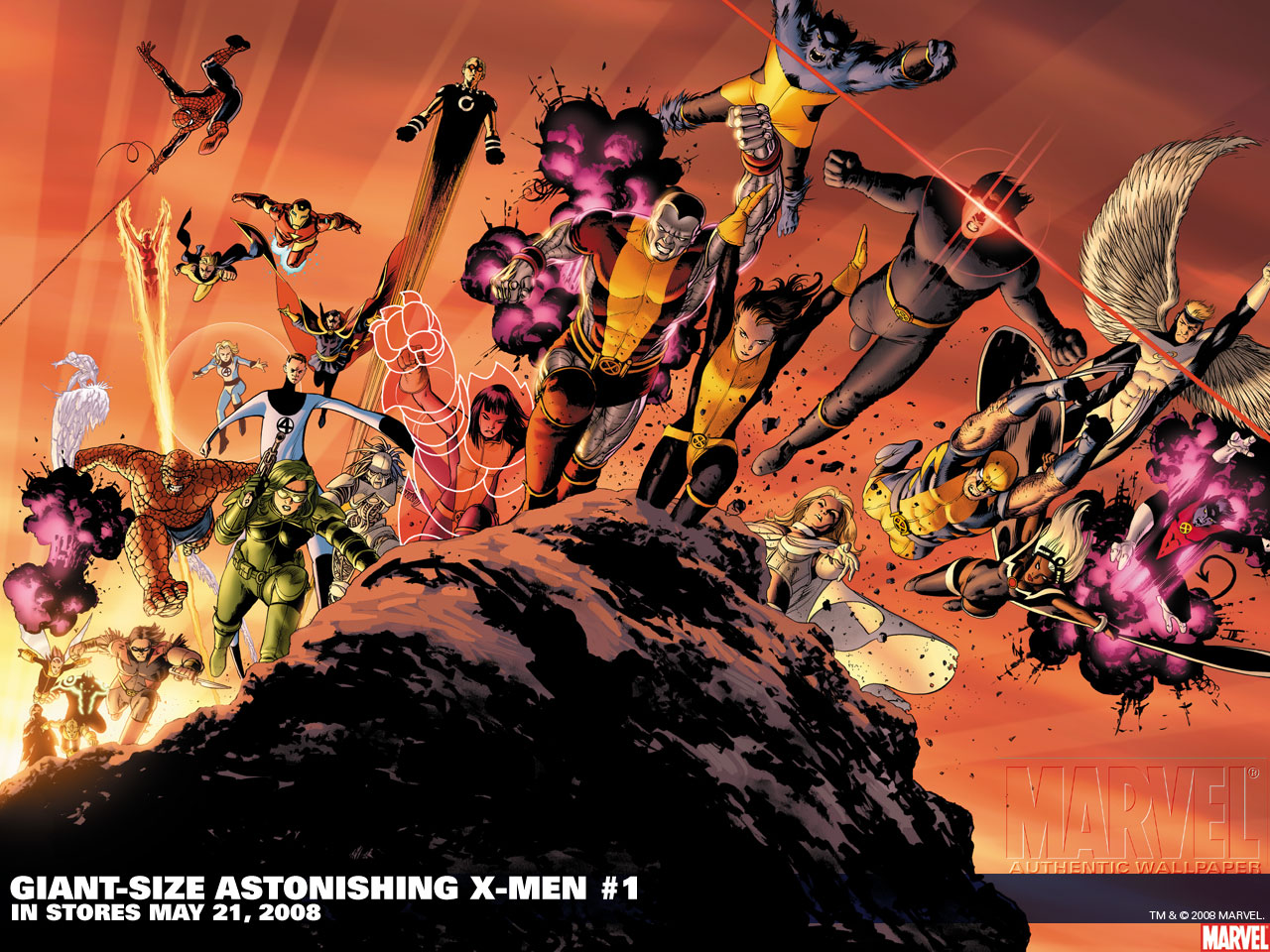 Astonishing X-Men and Fantastic Four from Marvel Comics HD Wallpaper