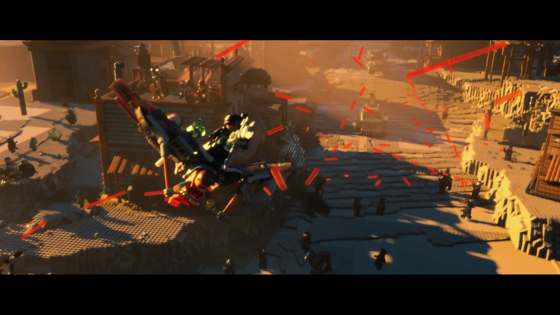 Emmet from The Lego Movie in a desert battle HD Wallpaper
