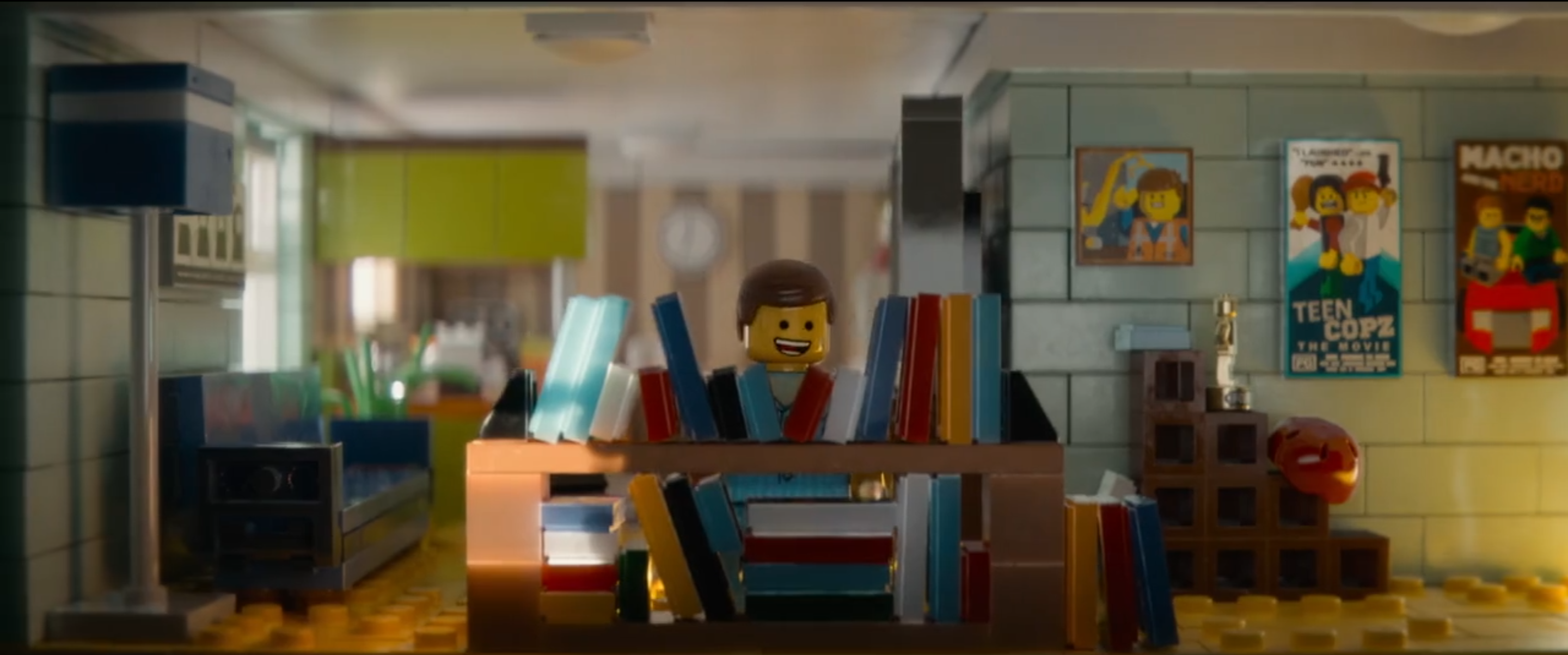 Emmet from The Lego Movie in a room HD Wallpaper