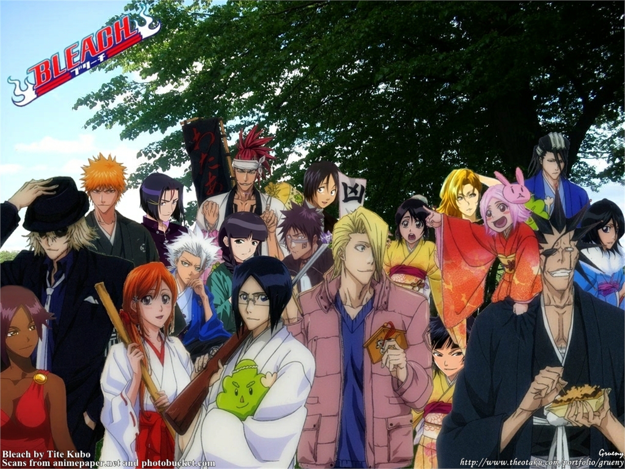 Bleach characters group photo HD Wallpaper