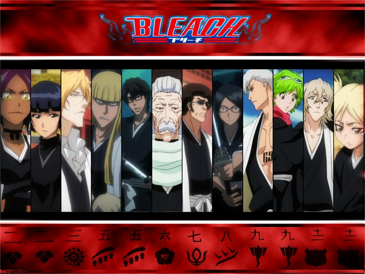 Bleach characters lineup HD Wallpaper