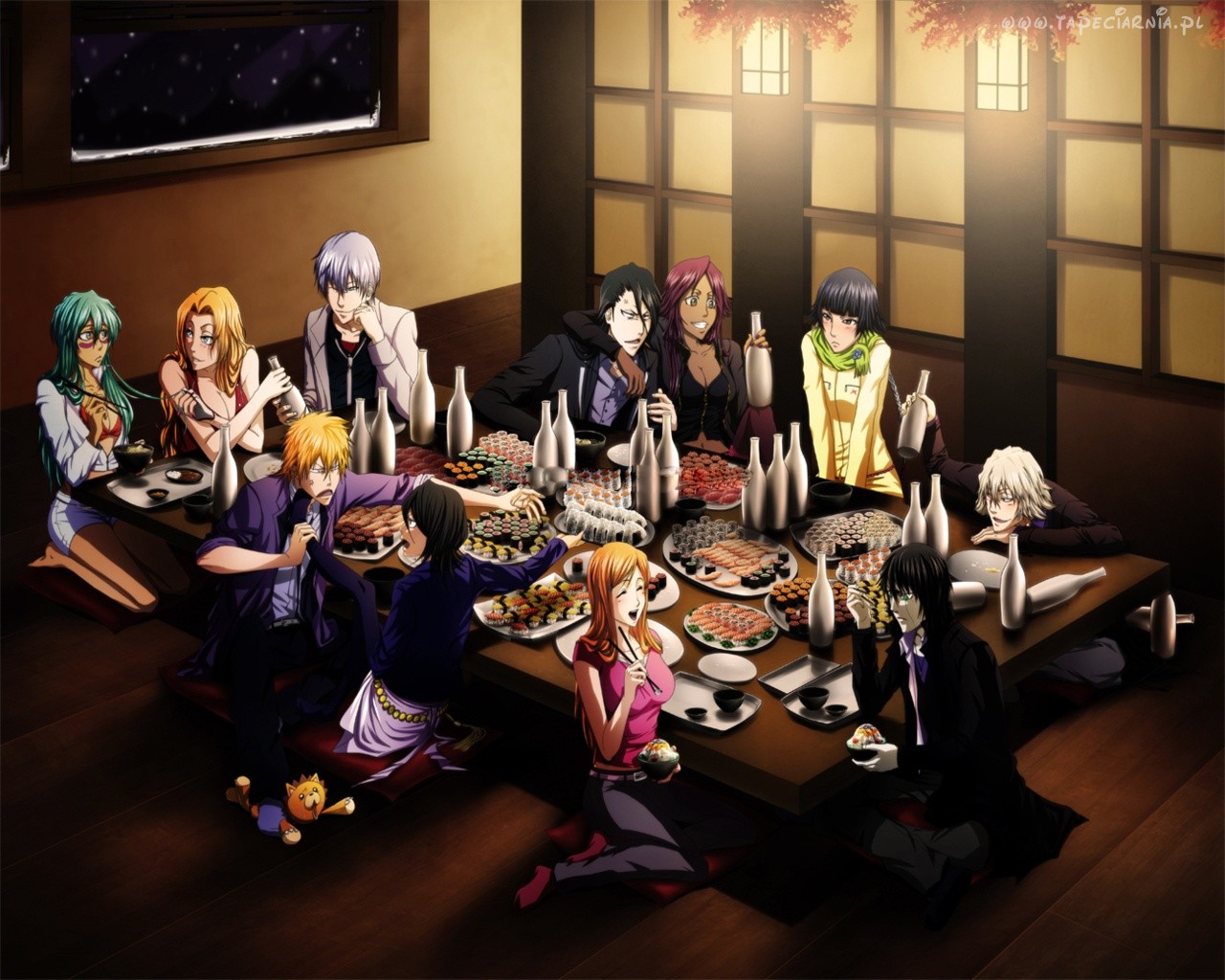 Group of people at a dinner party from Bleach HD Wallpaper