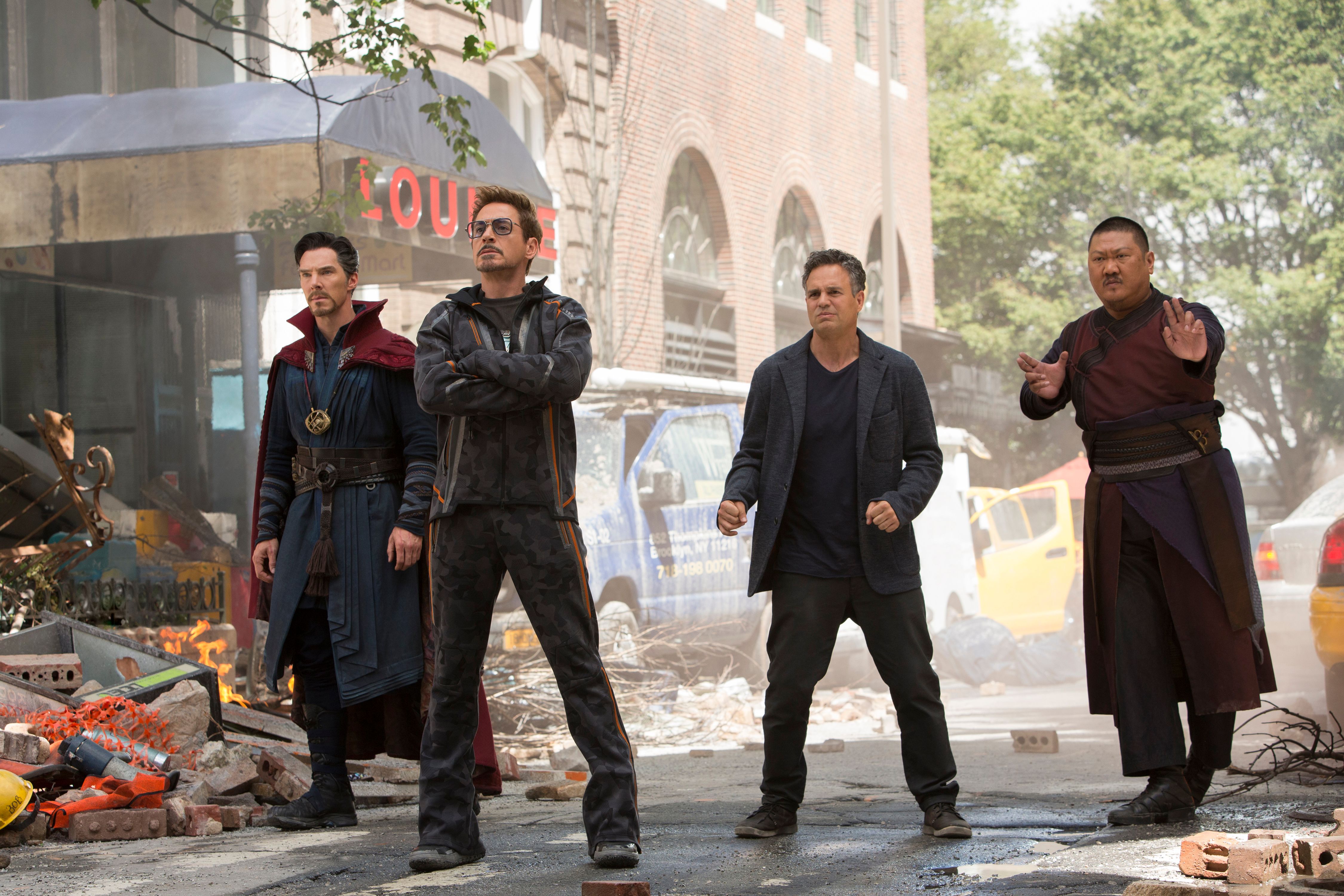 Doctor Strange, Iron Man, Hulk, and Wong in New York HD Wallpaper