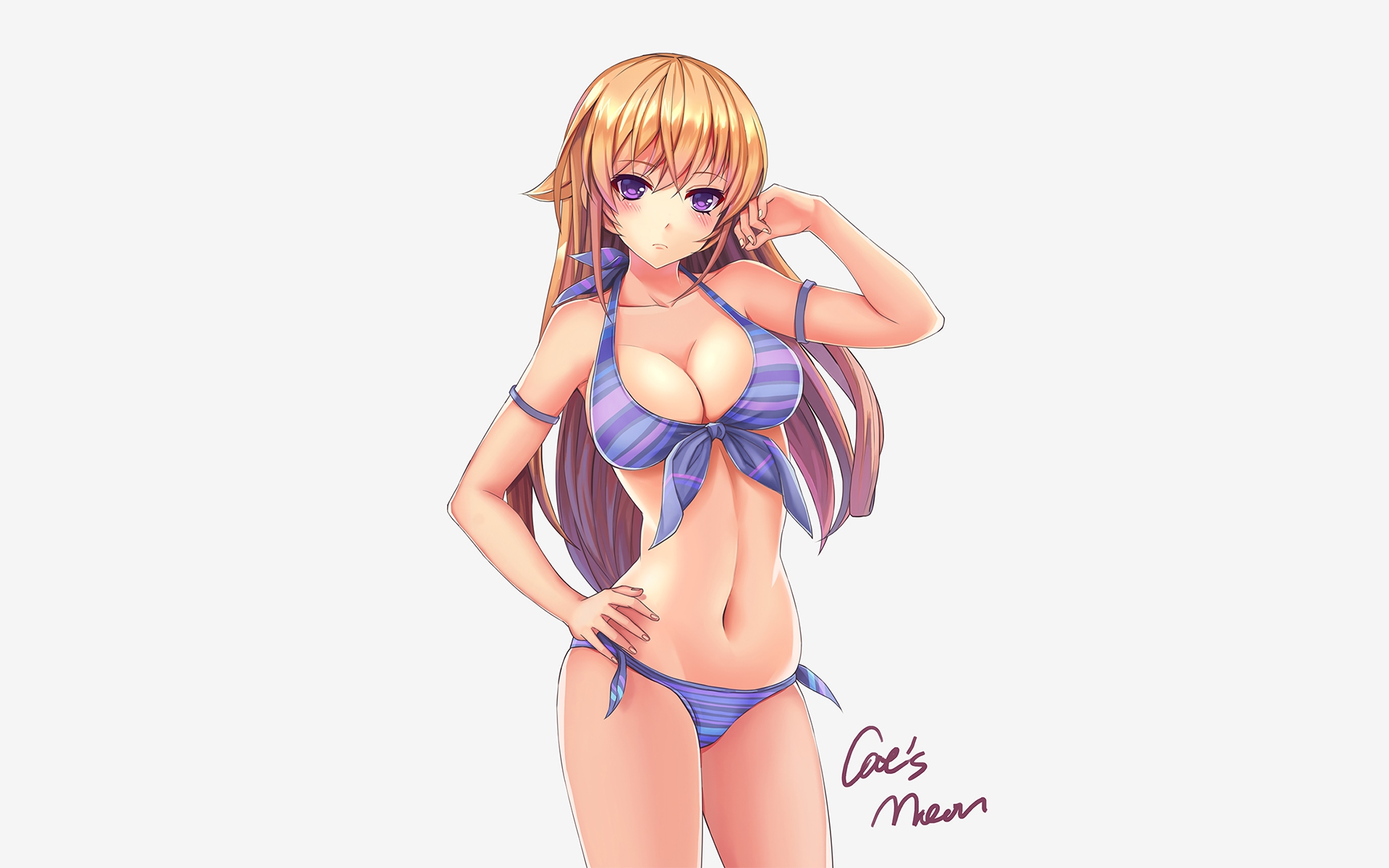 Erina Nakiri in a bikini HD Wallpaper