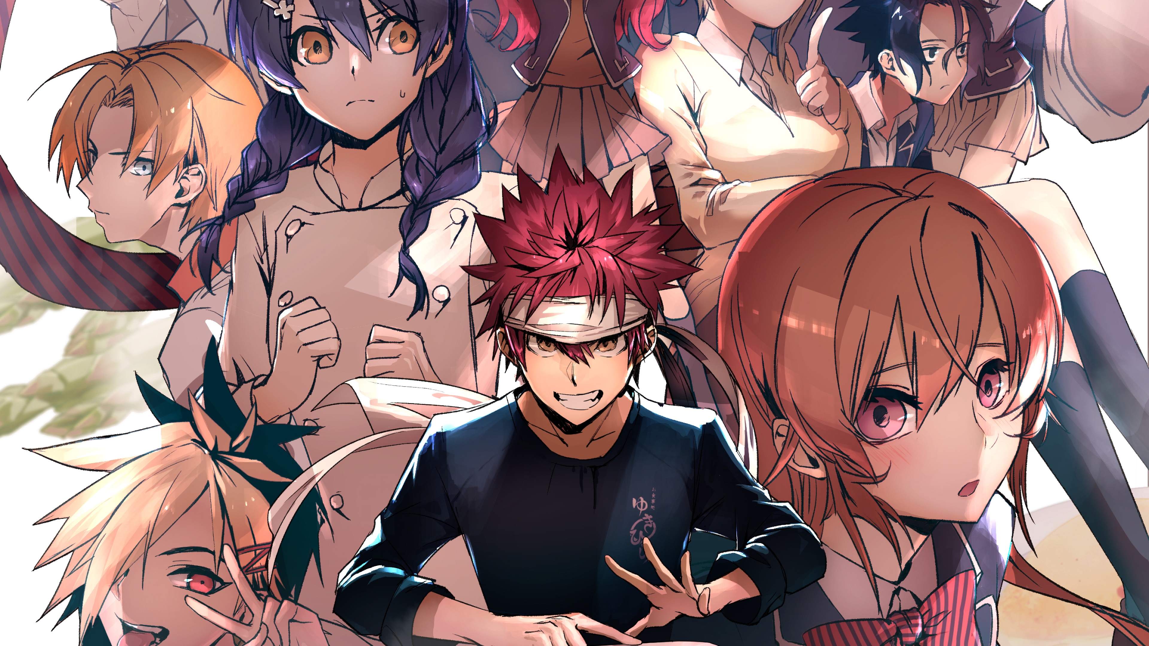 Food Wars! Shokugeki no Soma characters HD Wallpaper