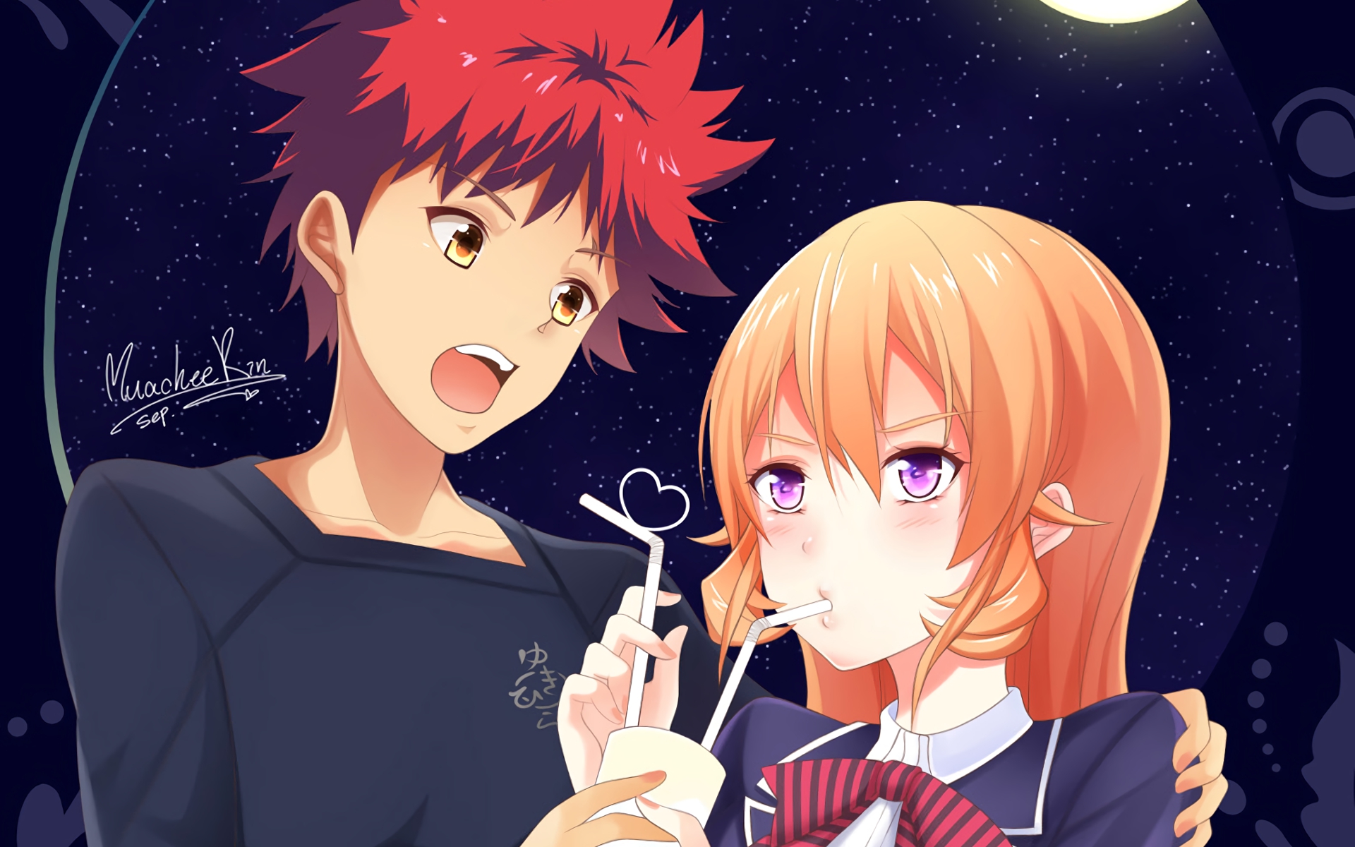 Erina Nakiri and Soma Yukihira from Food Wars! HD Wallpaper