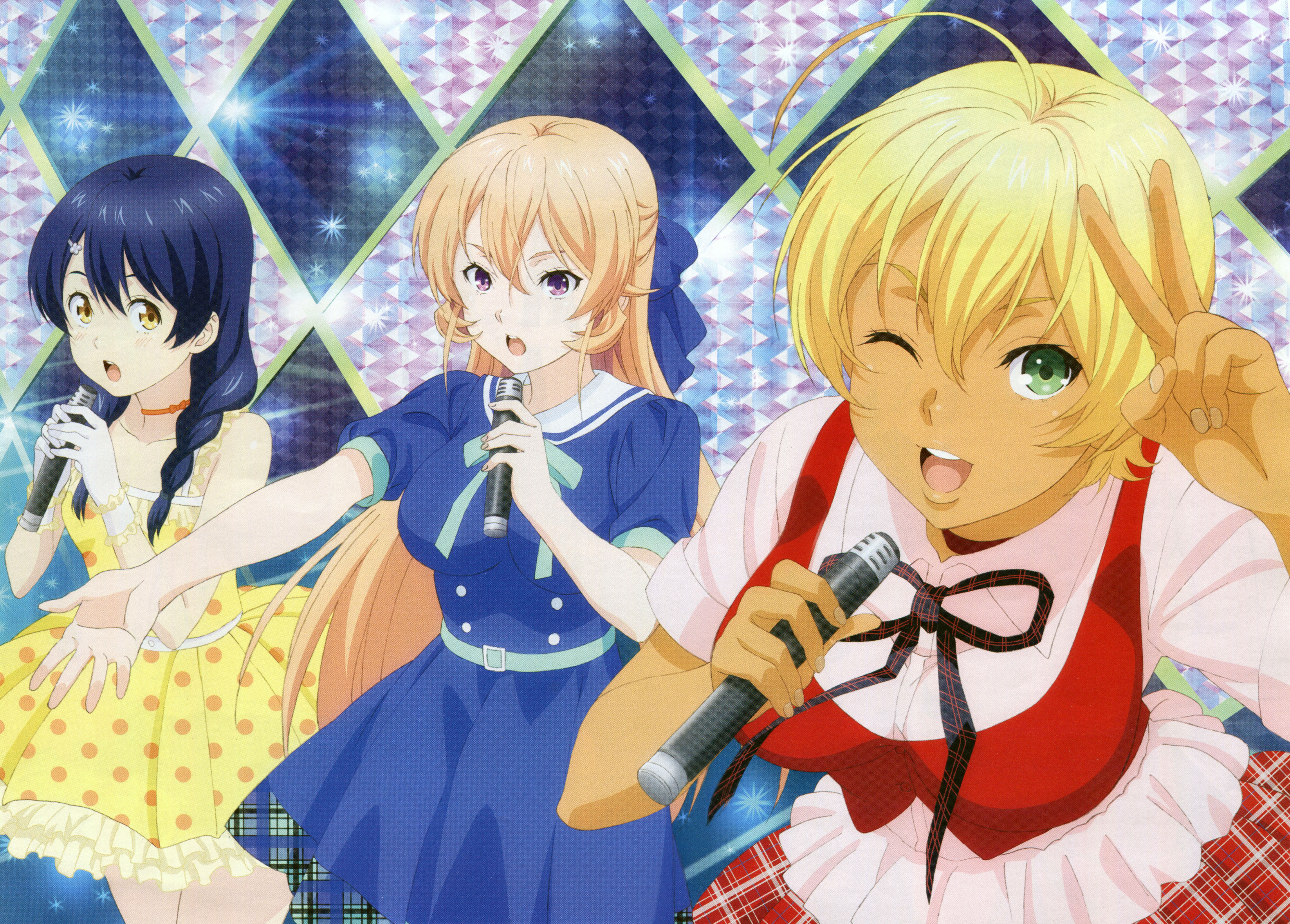 Erina Nakiri and friends singing HD Wallpaper