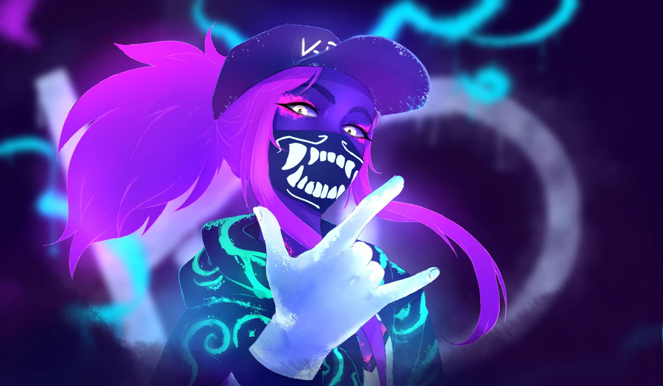 Akali from League of Legends HD Wallpaper