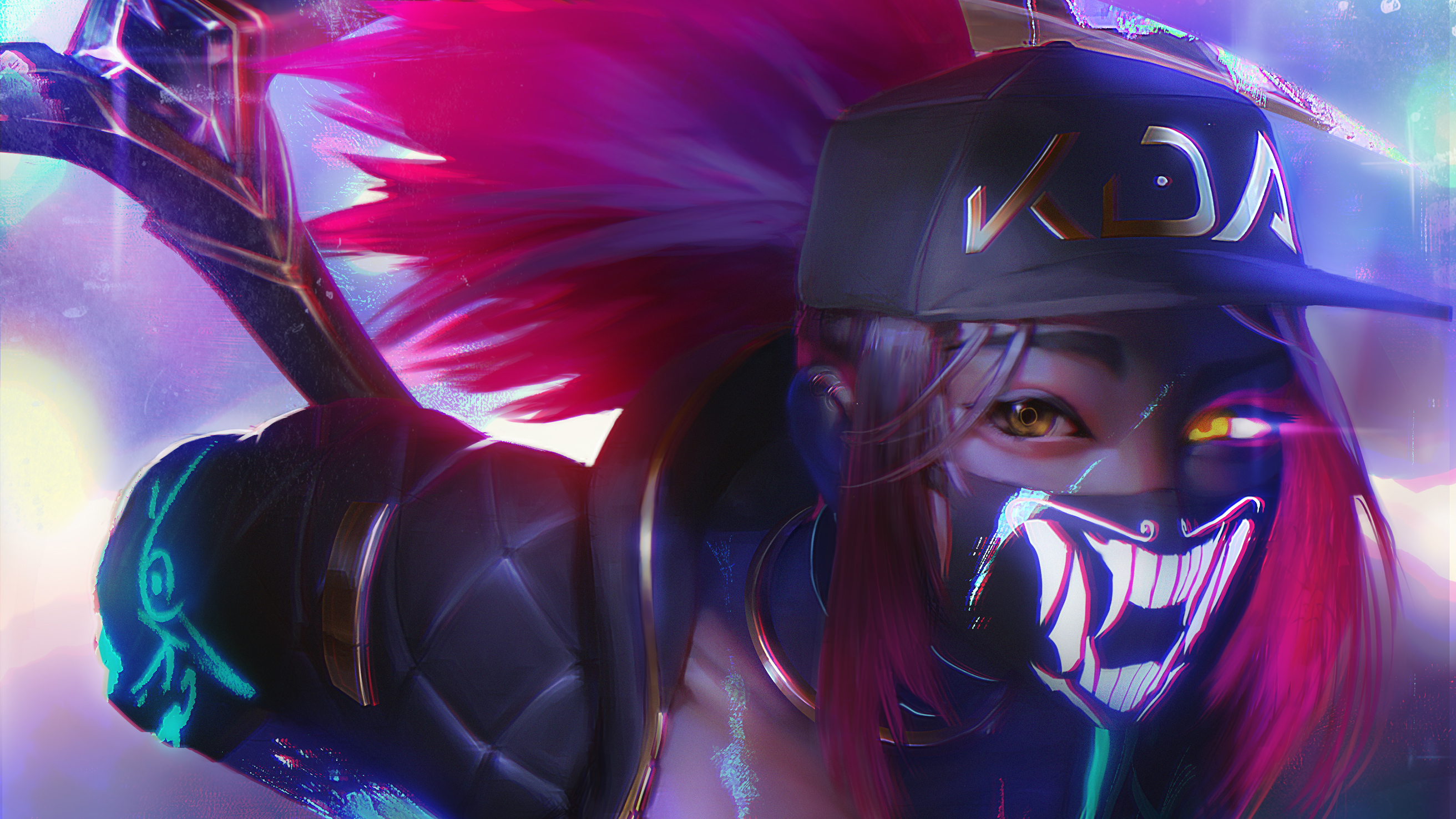 Akali from League of Legends with KDA hat HD Wallpaper