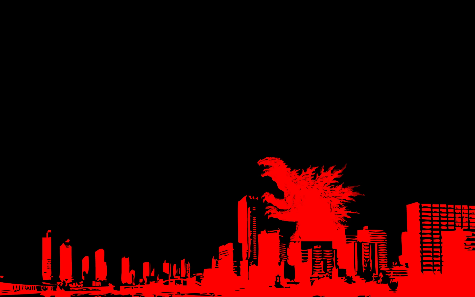 Godzilla attacking a city HD Wallpaper