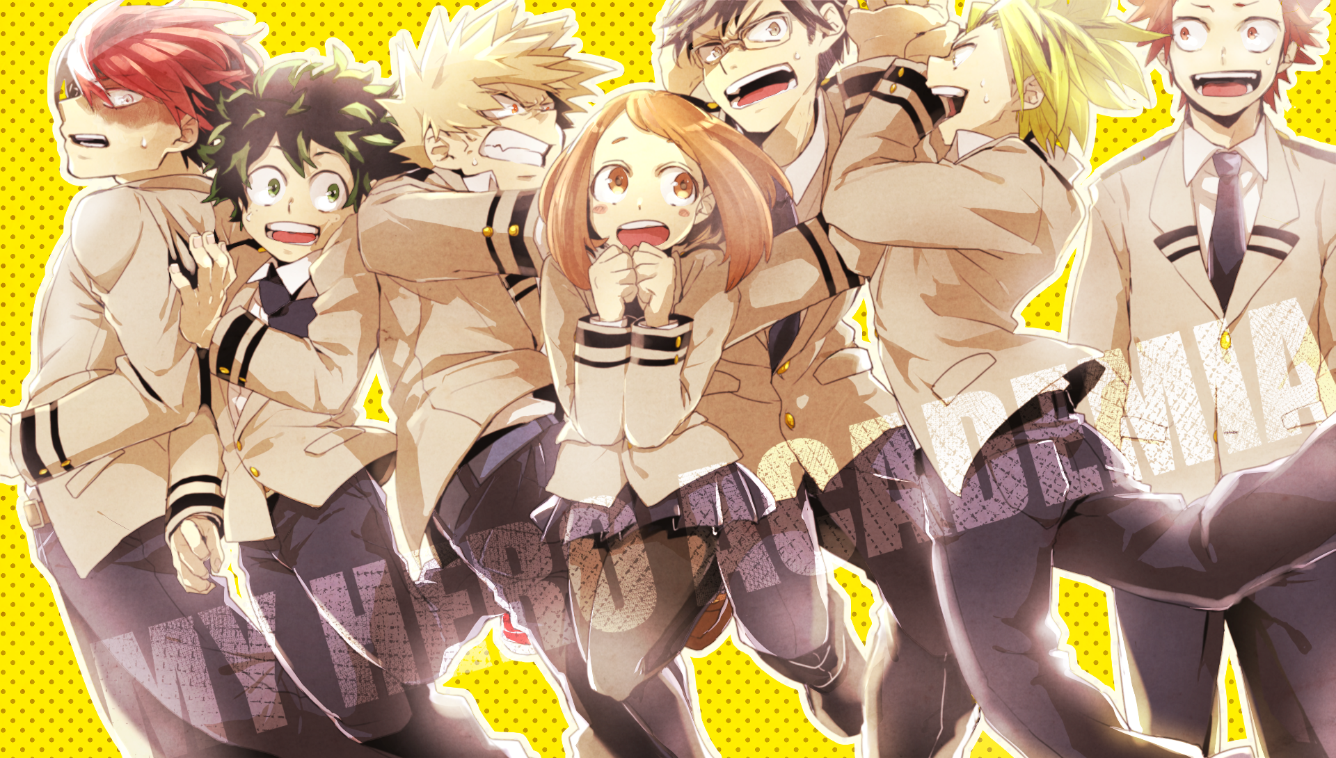 My Hero Academia characters in school uniforms HD Wallpaper