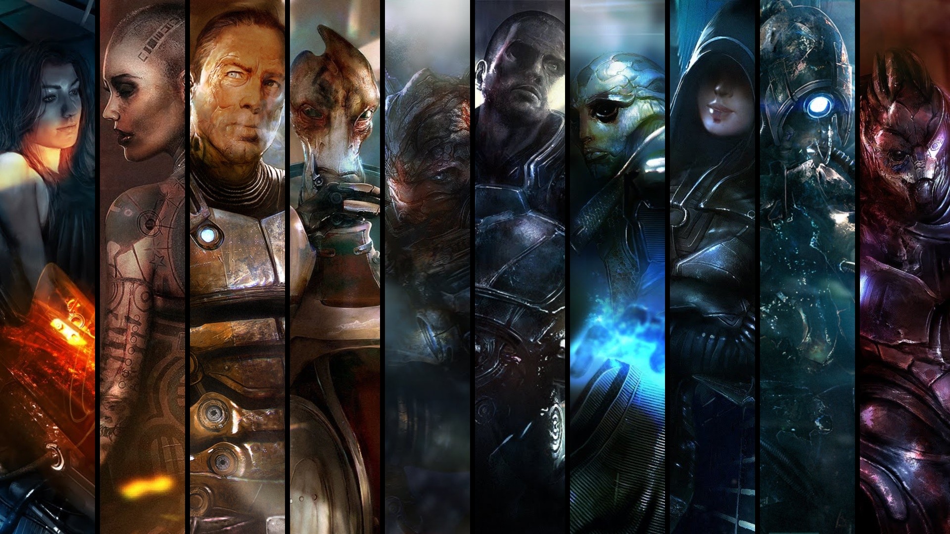 Mass Effect characters montage HD Wallpaper