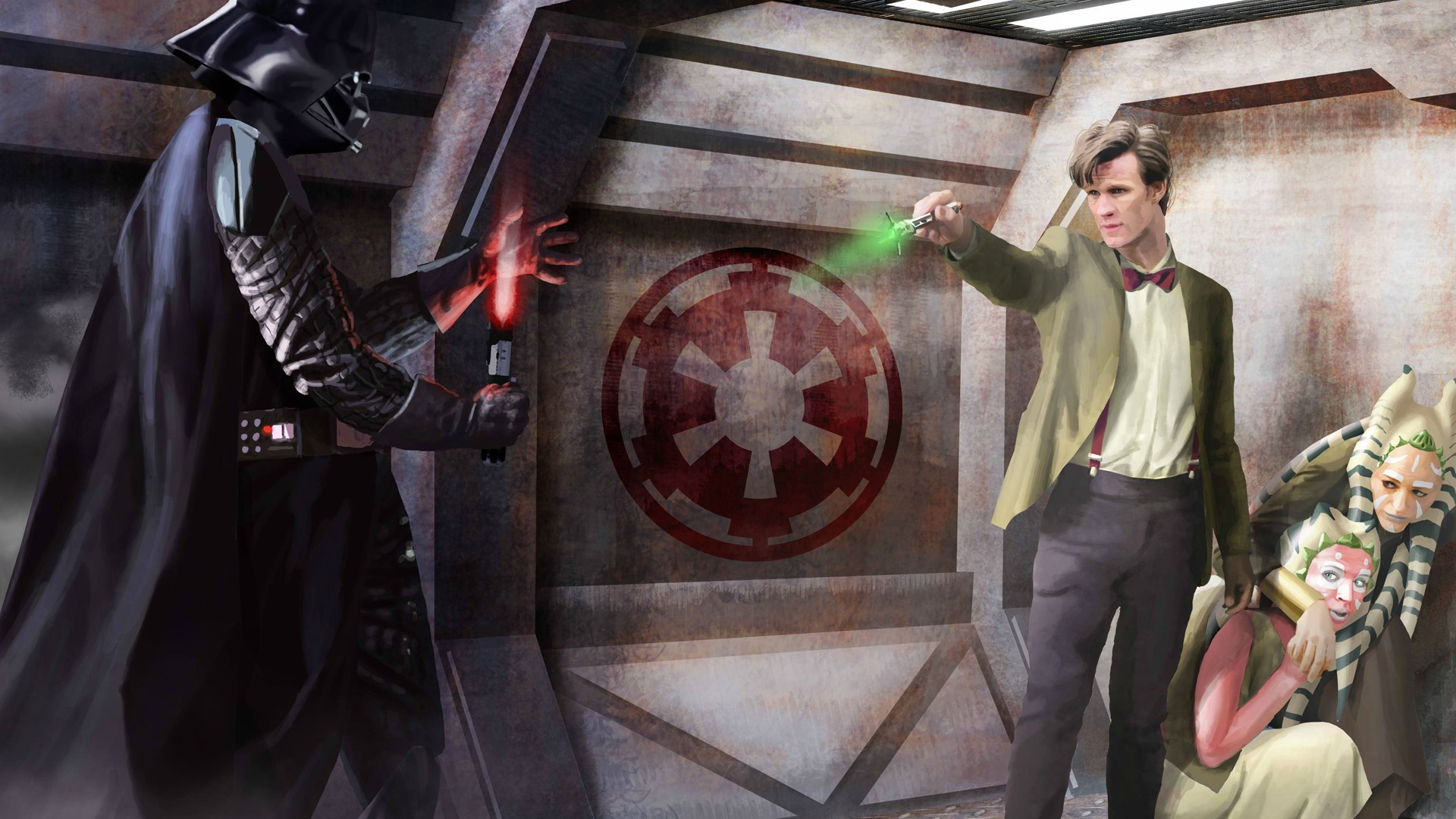 Darth Vader and The Doctor from Doctor Who HD Wallpaper